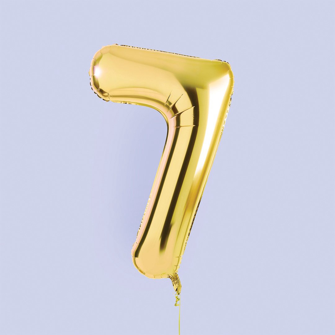 Hootyballoo - Gold Number Foil 34" Balloon