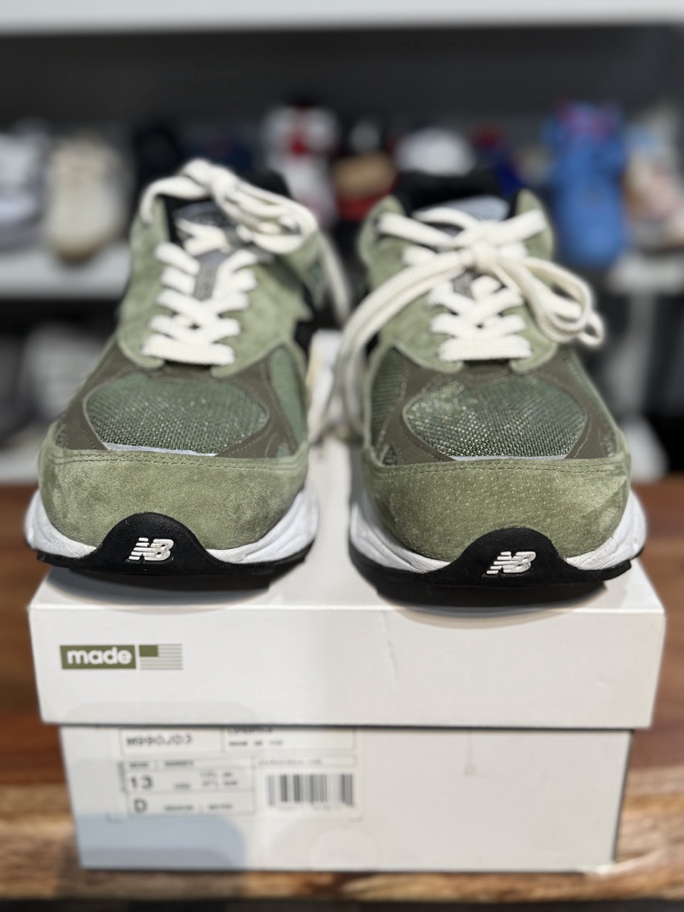 New Balance 990v3 MiUSA JJJJound Olive • Pre-Owned 3