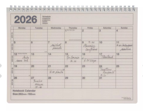 Marks Inc 2026 Notebook Calendar M (D)