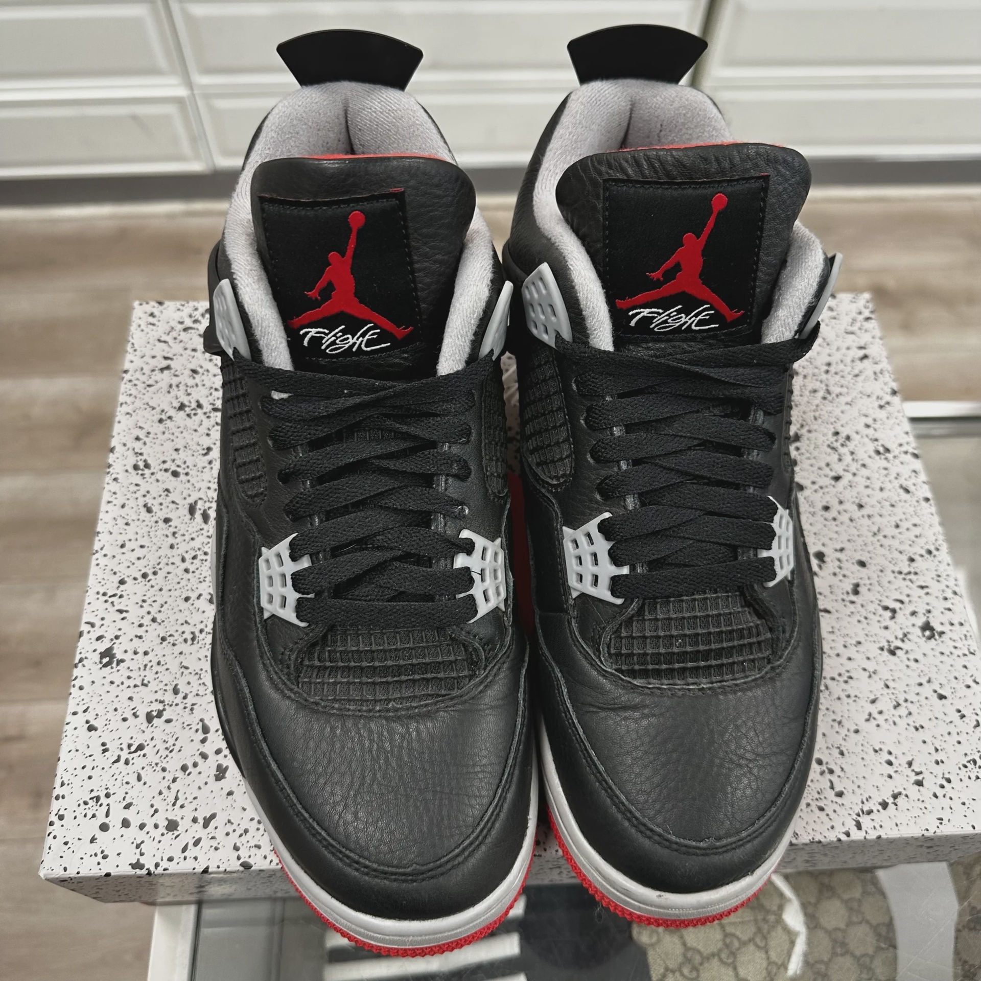 Air Jordan 4 Retro Black Red Reimagined • Pre-Owned [9881] - photo 3