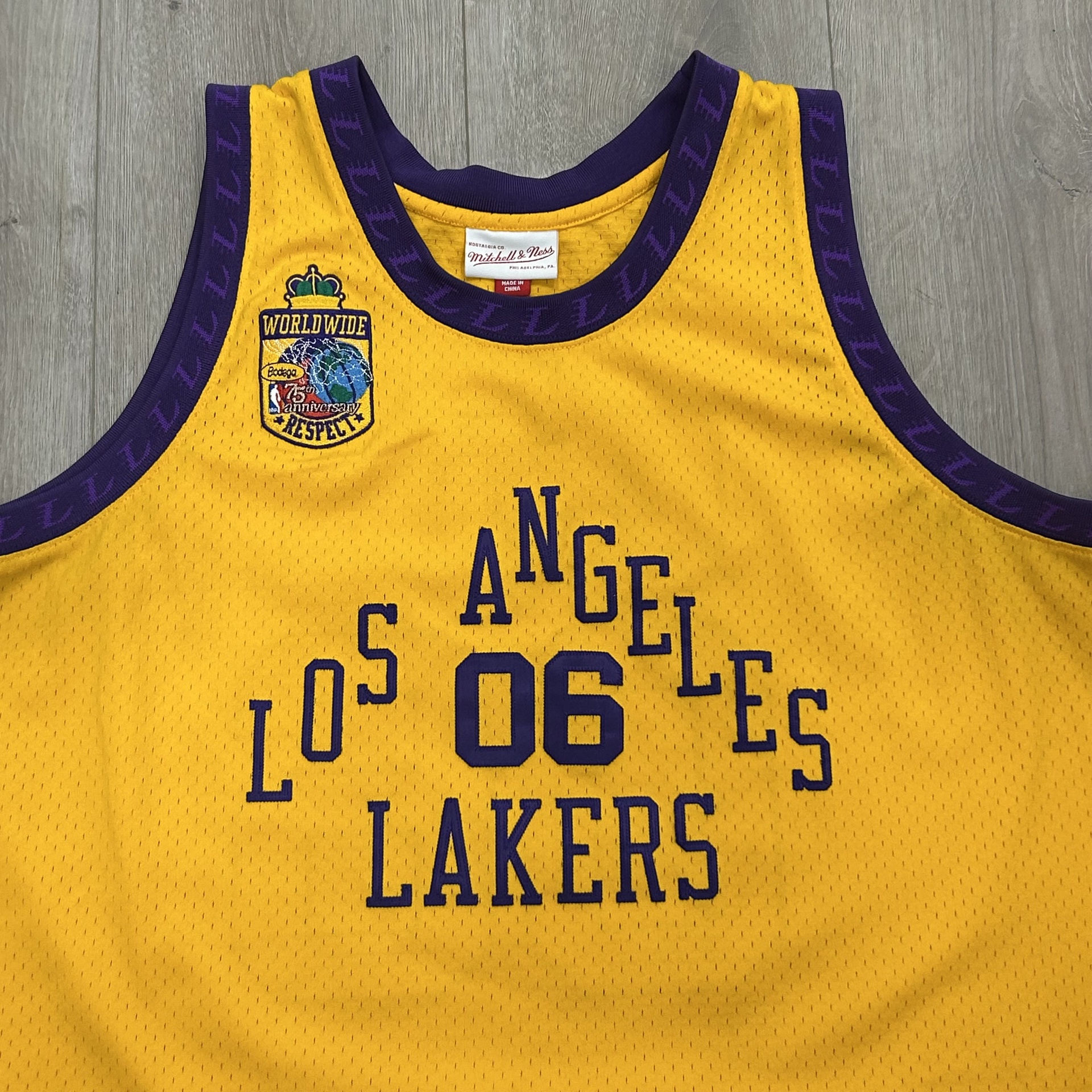 Men's Gold Los Angeles Lakers Hardwood Classics My Towns Bodega Jersey - Pre-Owned 2