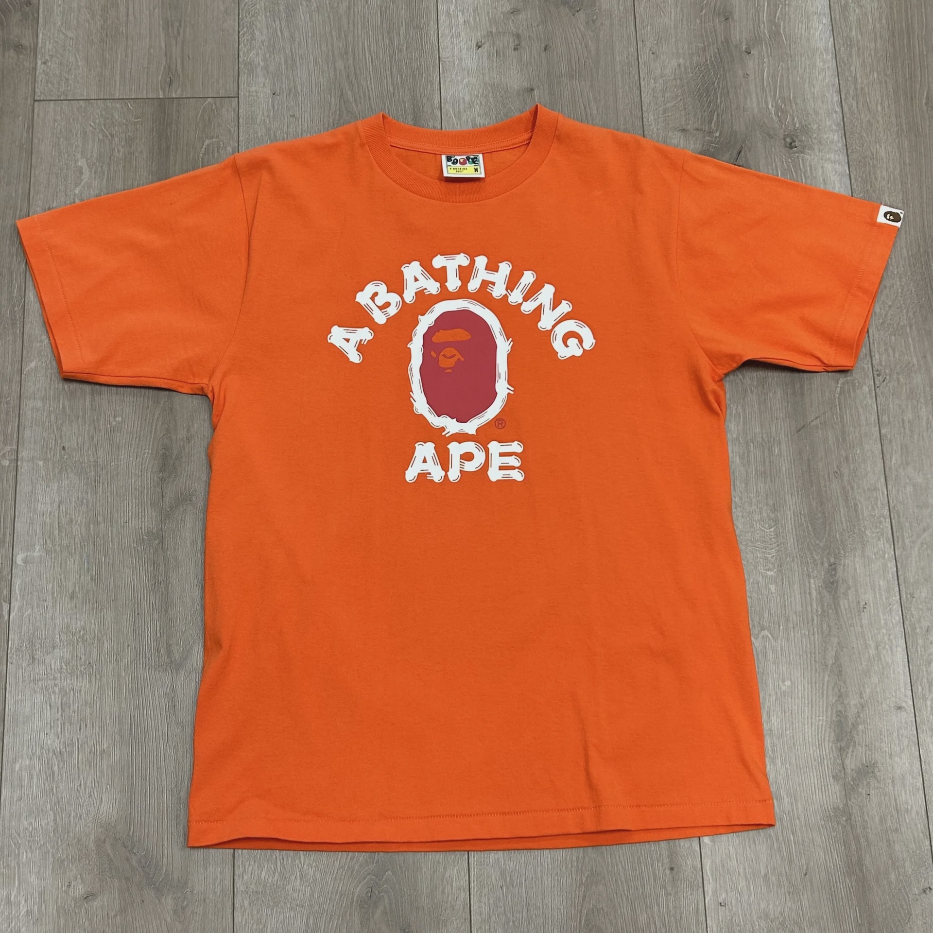 SS23 BAPE Brush College Tee Orange • Brand New [7914] - photo 1
