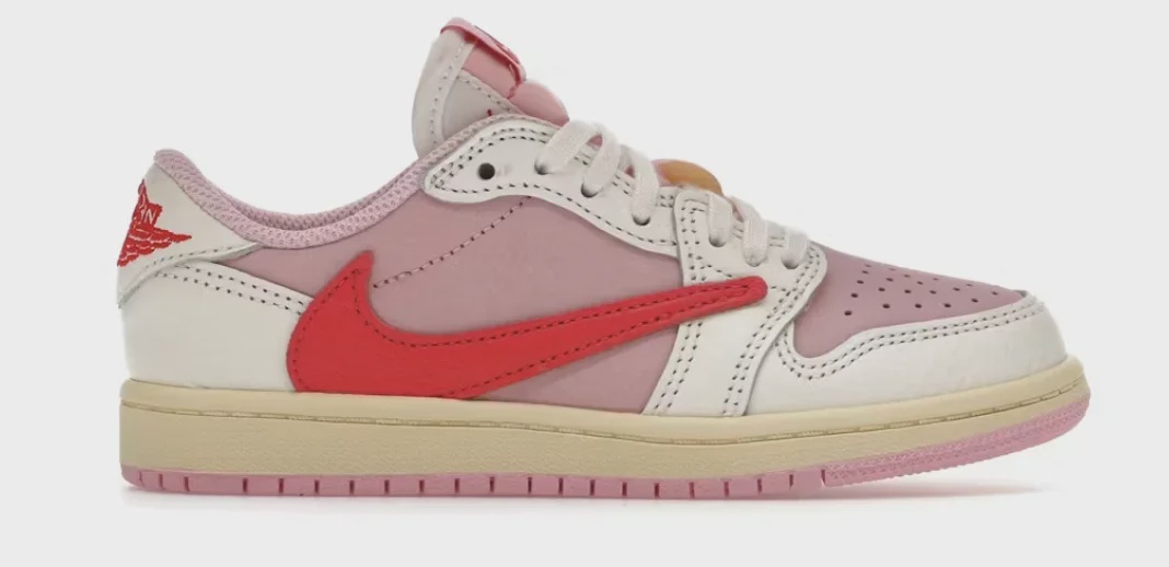 Jordan Jordan 1 Retro Low OG SP Travis Scott Sail Tropical Pink (PS) - Size US Y 1