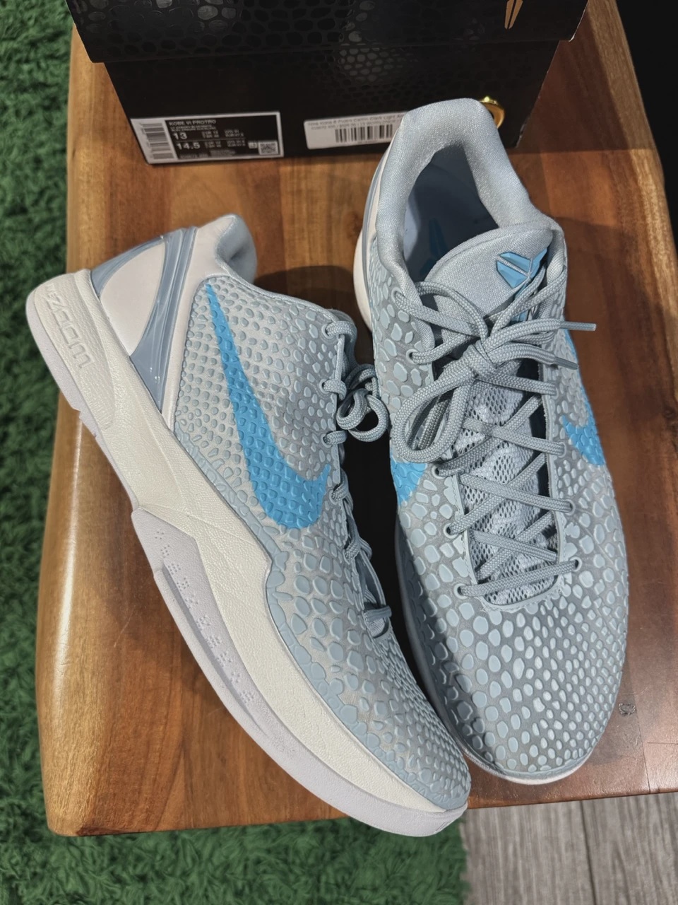 Nike Kobe 6 Protro Caitlin Clark Light Armory Blue • Pre-Owned [9684] 2