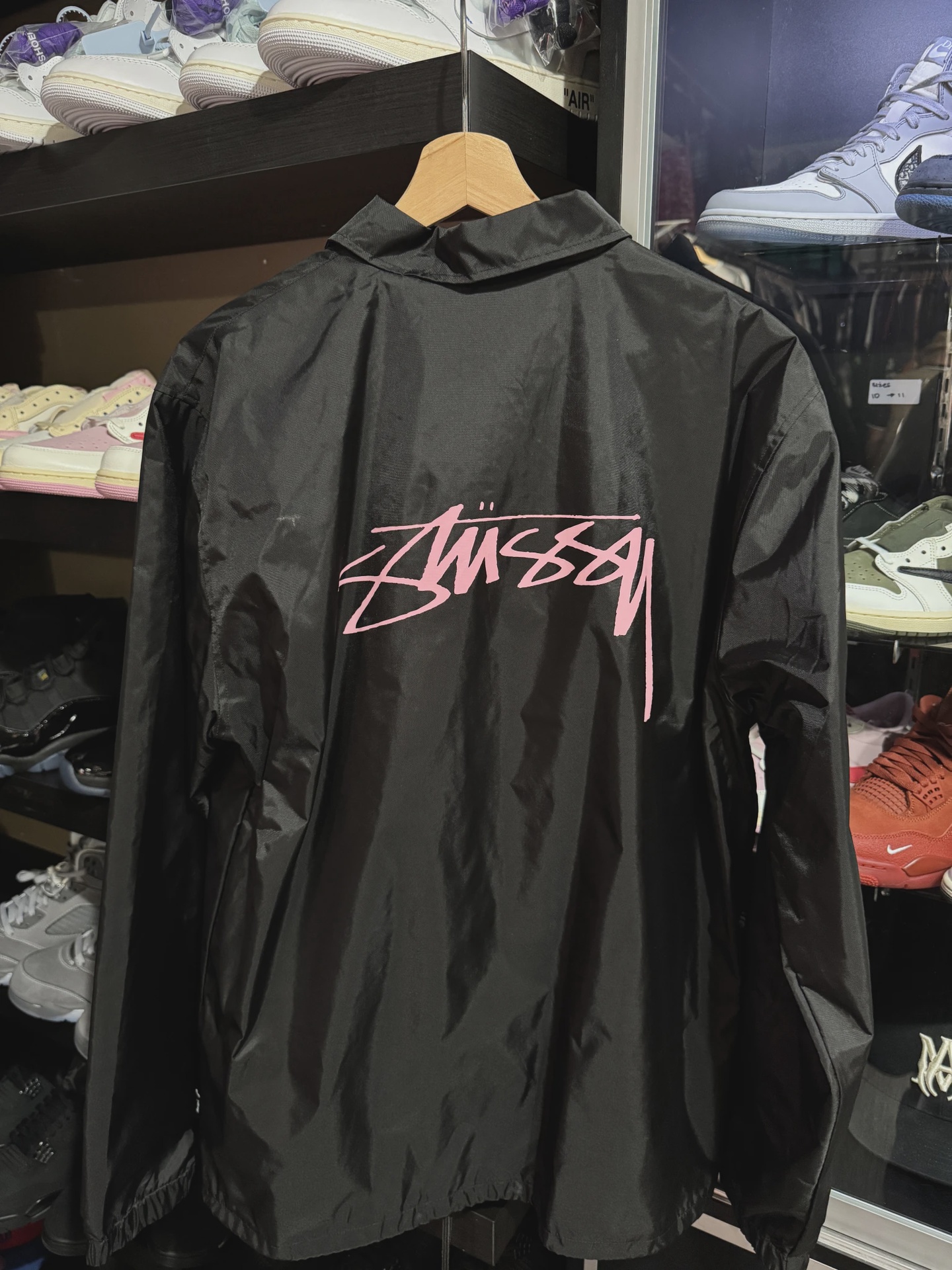 Stussy Pink Logo Light Jacket size L • Pre-Owned [2329] - photo 2