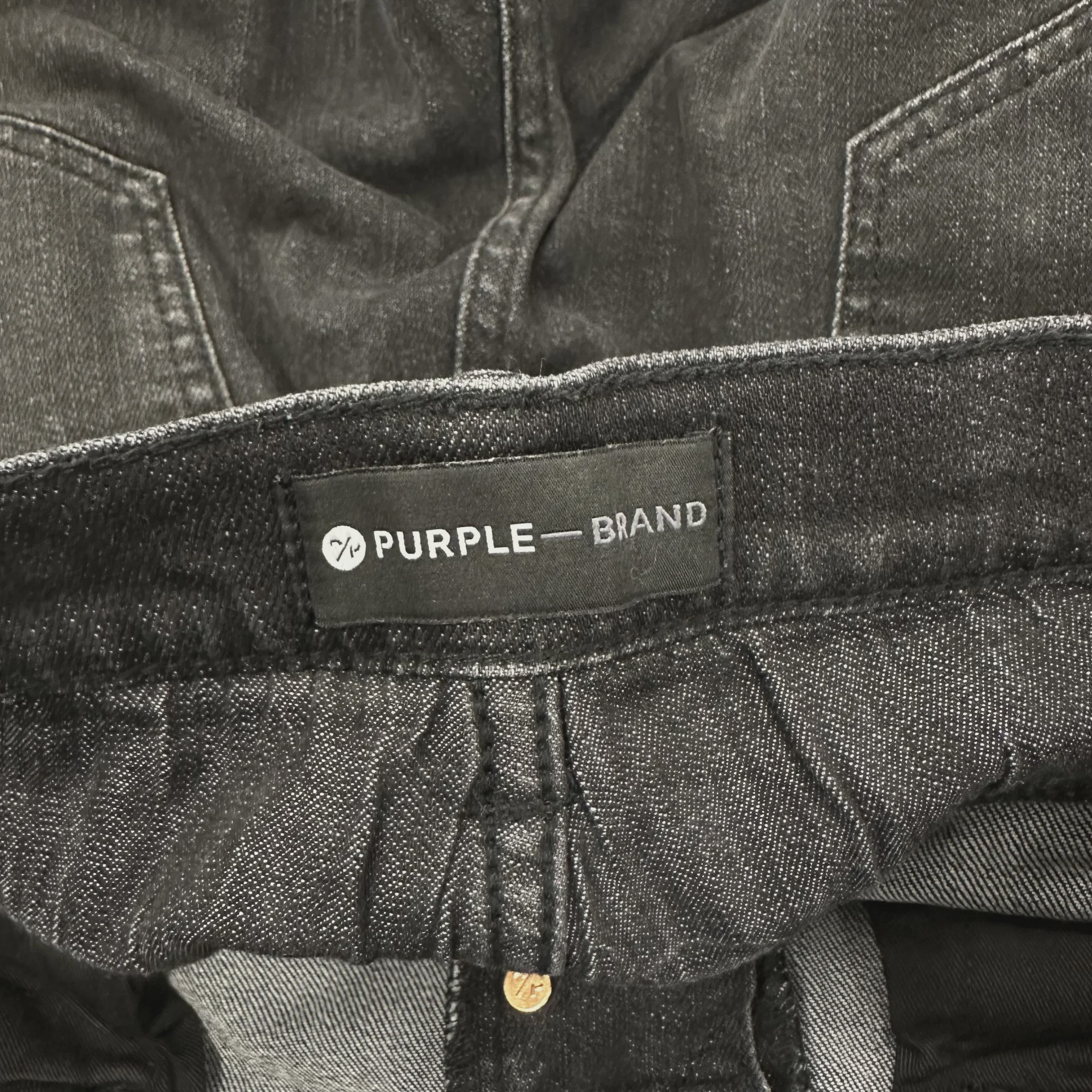 Purple Brand Black Skinny Paint Splatter • Pre-Owned [6134] - photo 6