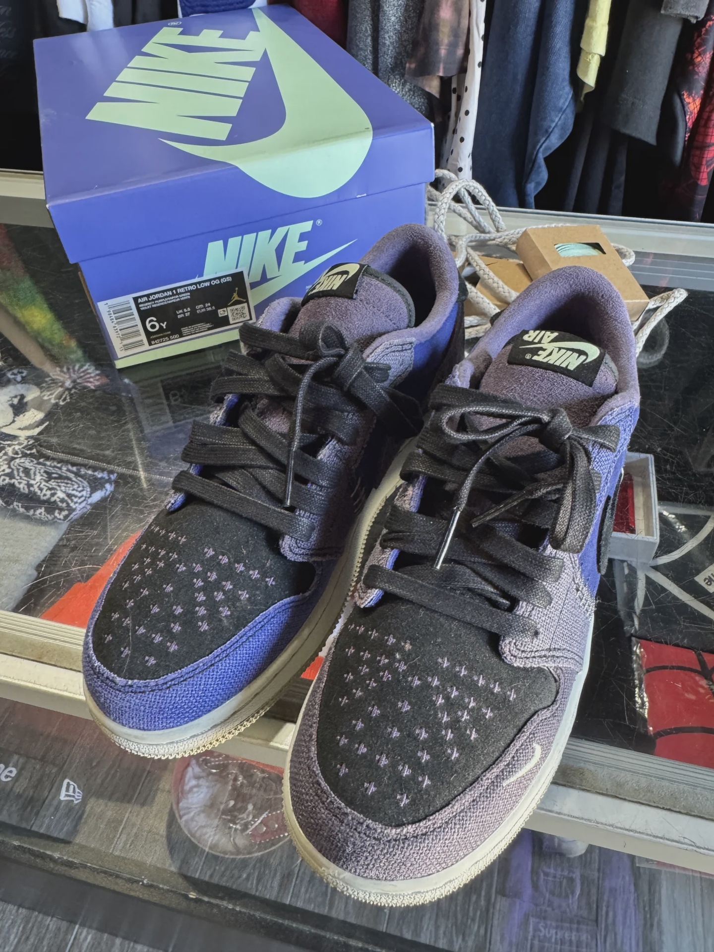 Air Jordan 1 Retro Low Original Zion Williamson Voodoo Alternate (Grade School) • Pre-Owned [8890] - photo 2