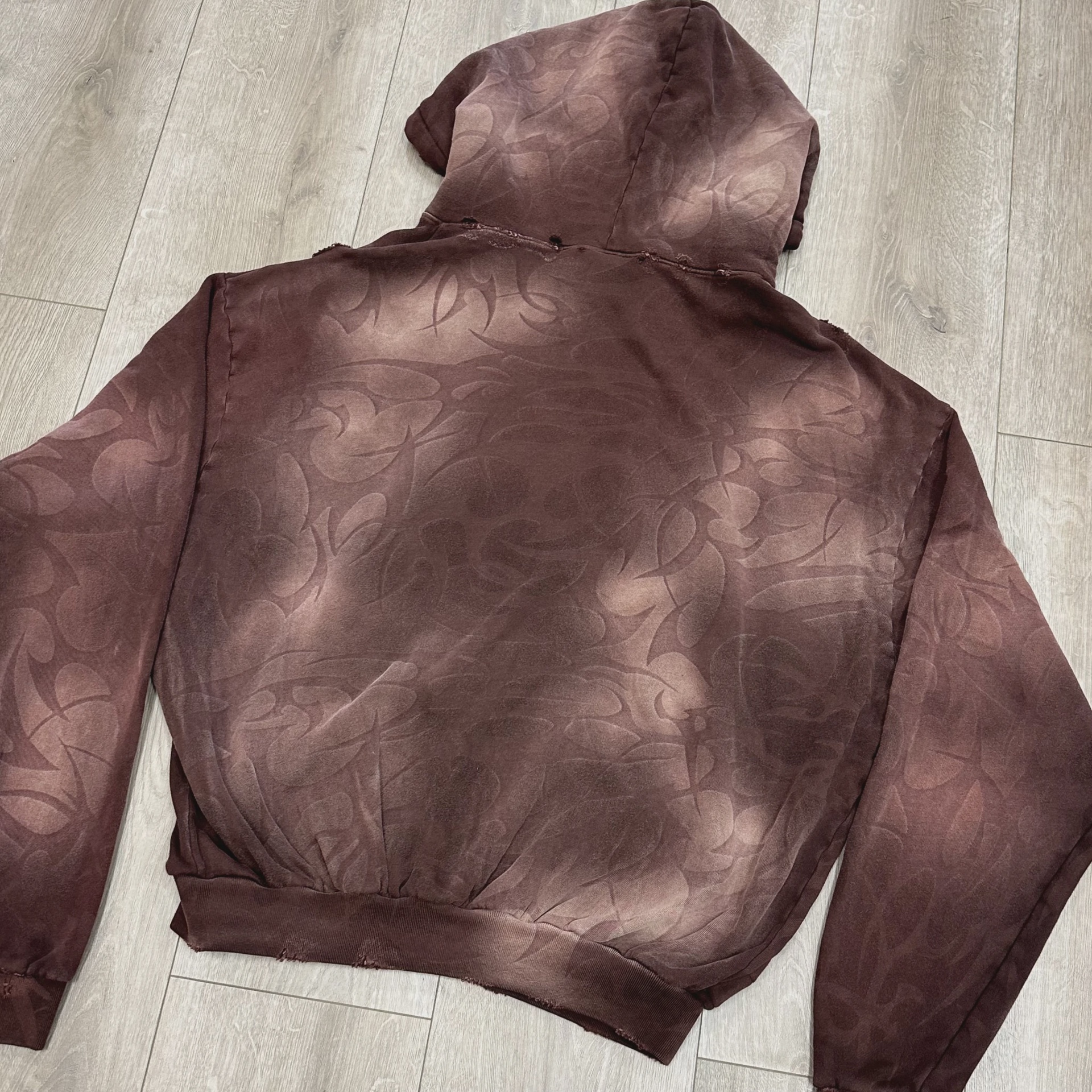 FW25 Hellstar Tribal Zip-Up Hoodie Brown • Pre-Owned [2551] 7