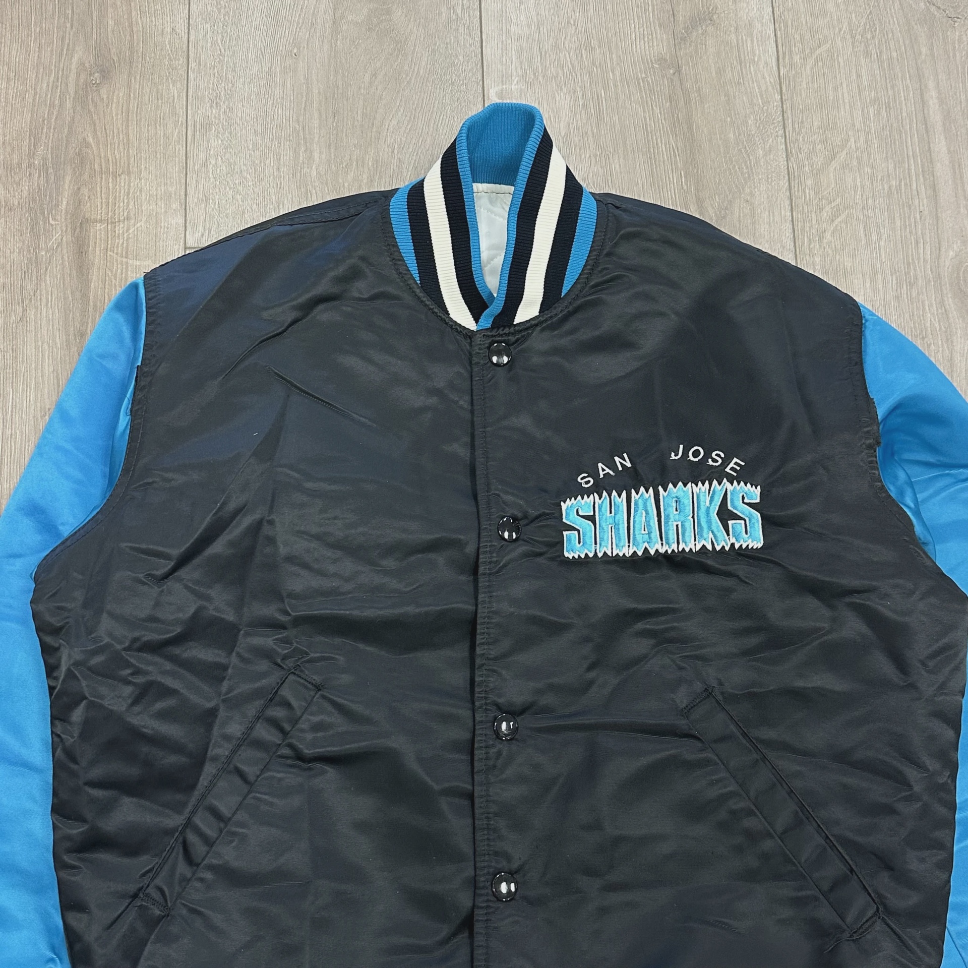 vintage 90s Starter San Jose Sharks bomber jacket • Pre-Owned [2135] 3
