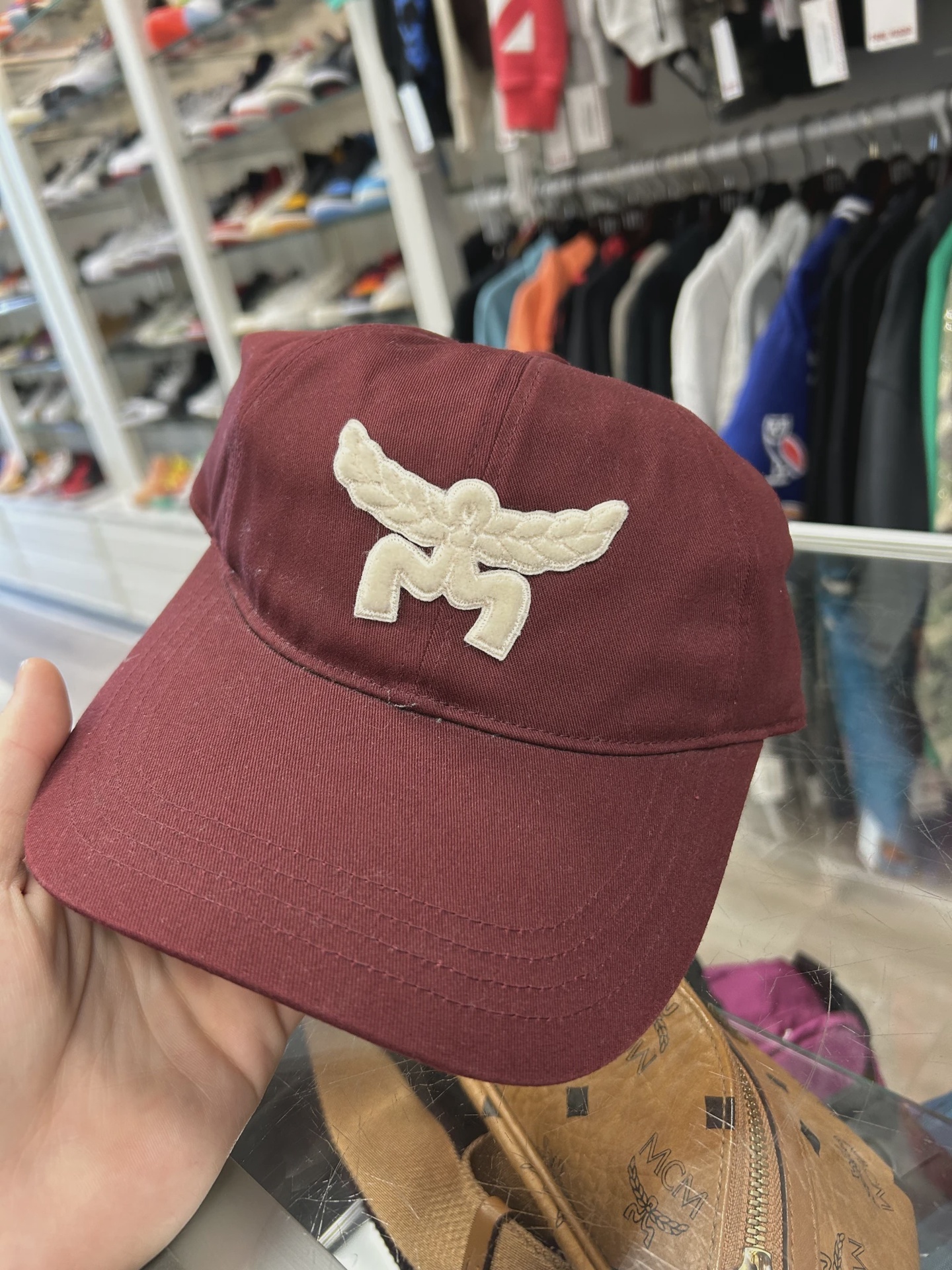MCM Burgundy Hat • Brand New [3848]