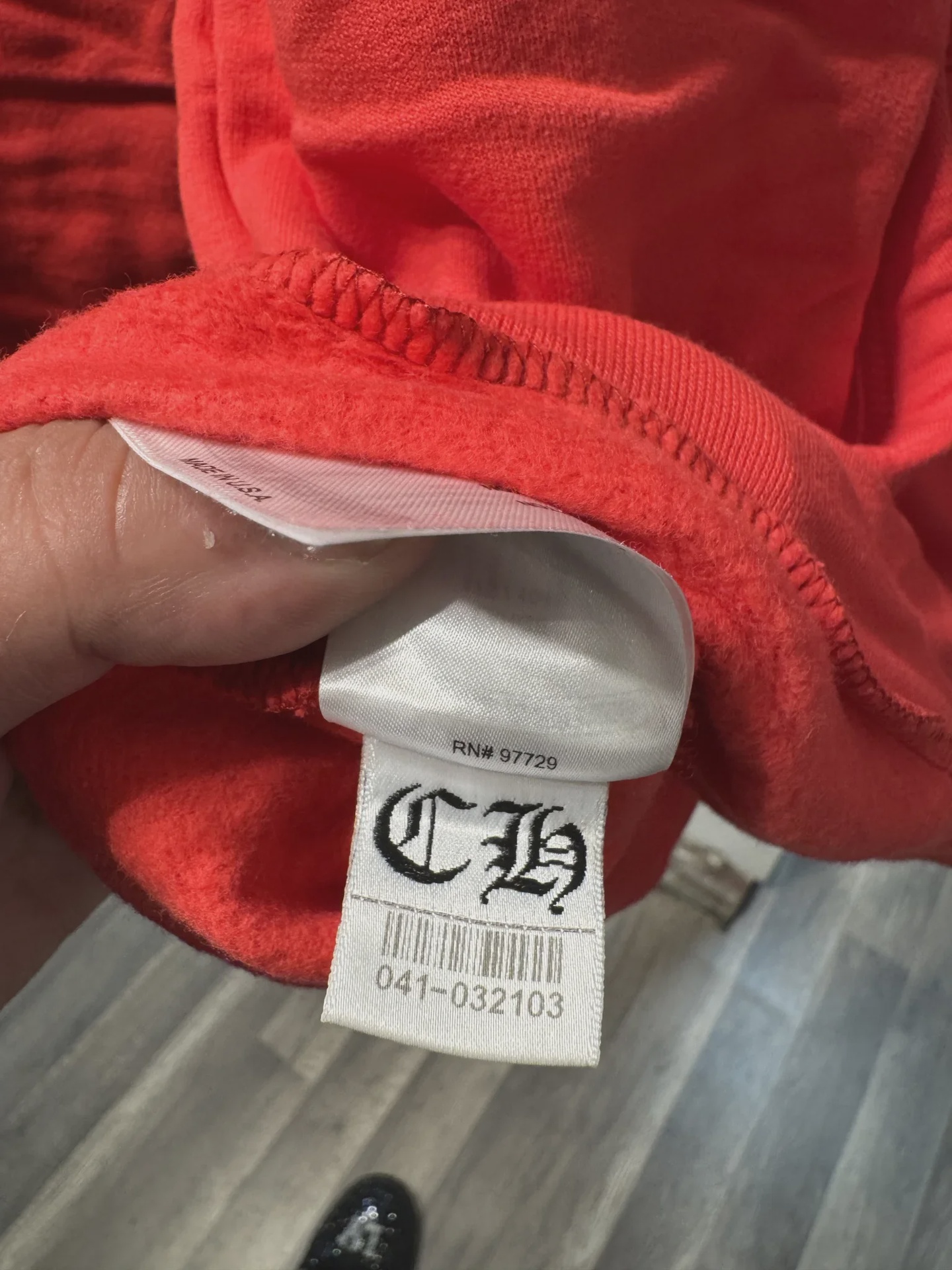 Chrome Hearts Scroll  Red Hoodie  • Pre-Owned [9970] - photo 4
