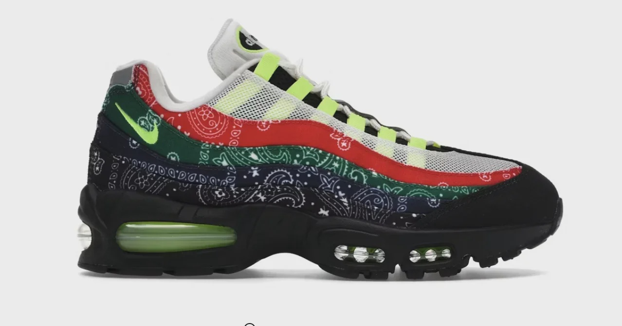 Nike Nike Air Max 95 OG Big Bubble Neon Paisley Bandana - Size US M 12