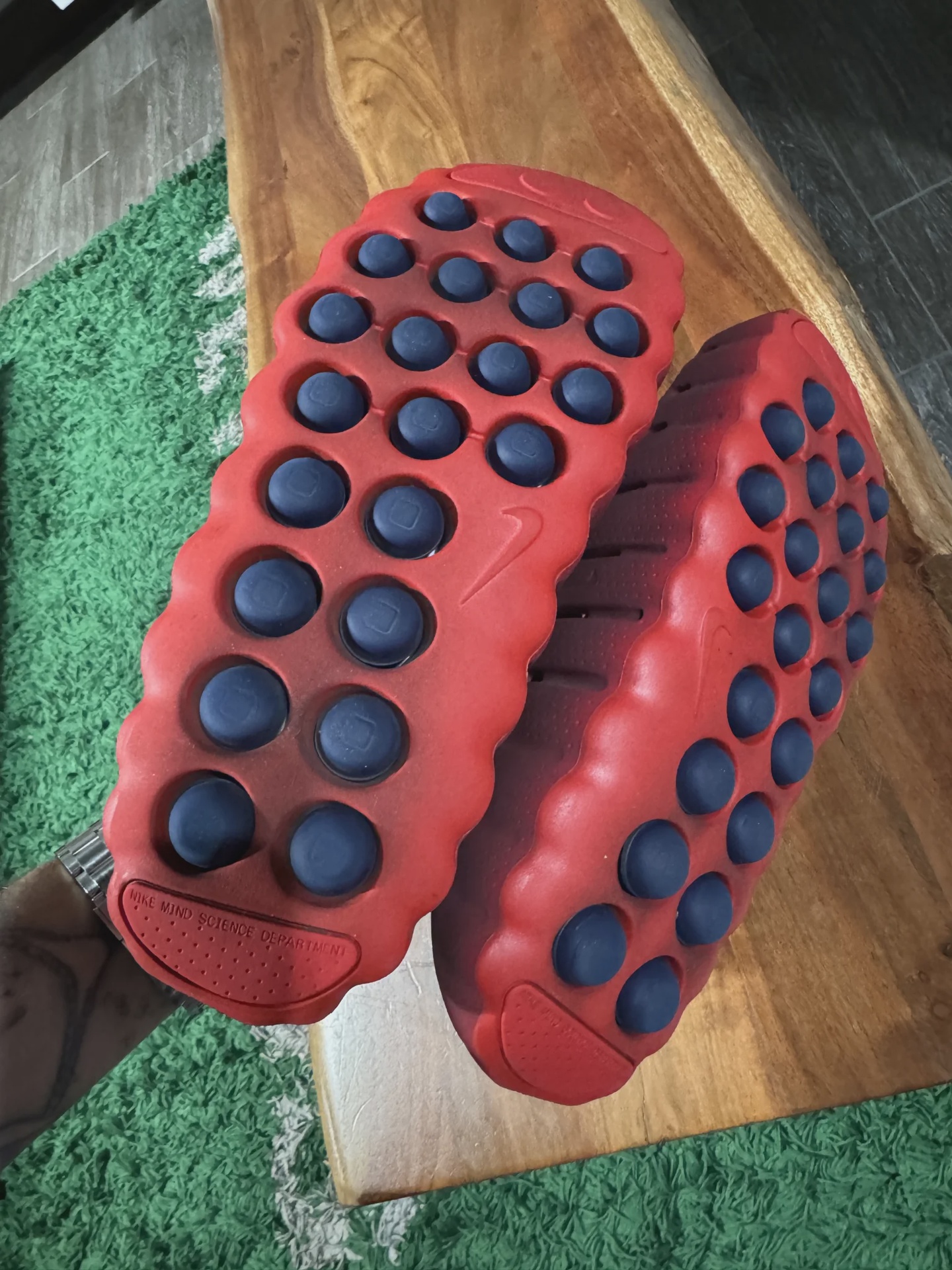 Nike Mind 001 Slide Team Red University Red No Box • Pre-Owned [4557] - photo 3
