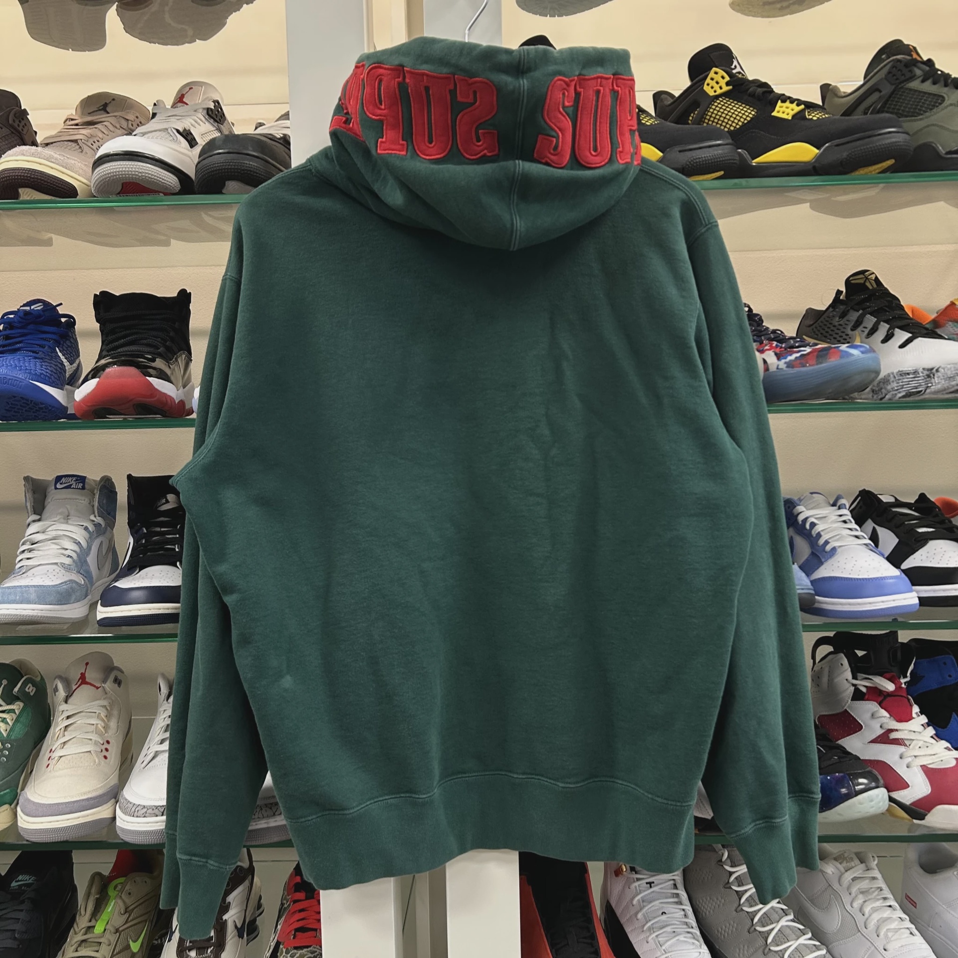 Supreme Mirrored Logo Hooded Sweatshirt Green • Pre-Owned [0892] 3