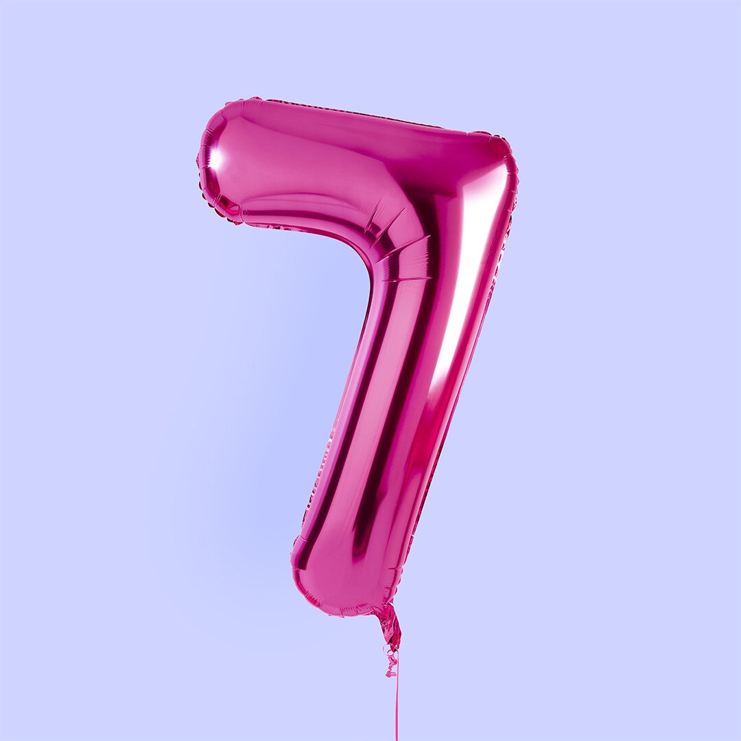 Hootyballoo - Hot Pink Number Foil 34" Balloon