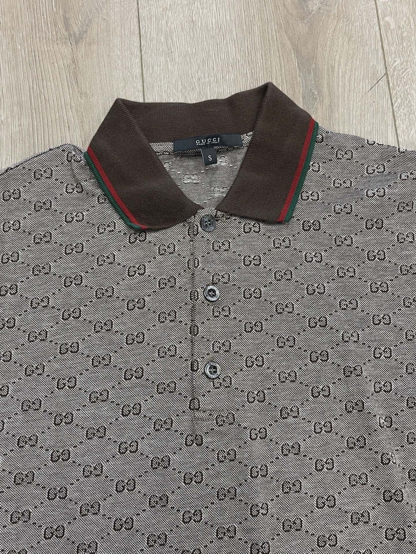 Gucci GG Monogram Cotton Jacquard Polo Shirt • Pre-Owned [9081] 5