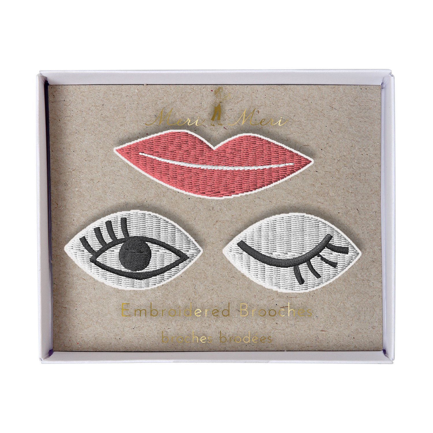 MERI MERI - EYES AND LIP BROOCH