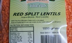 Med Foods Australian Red Split Lentils 1kg