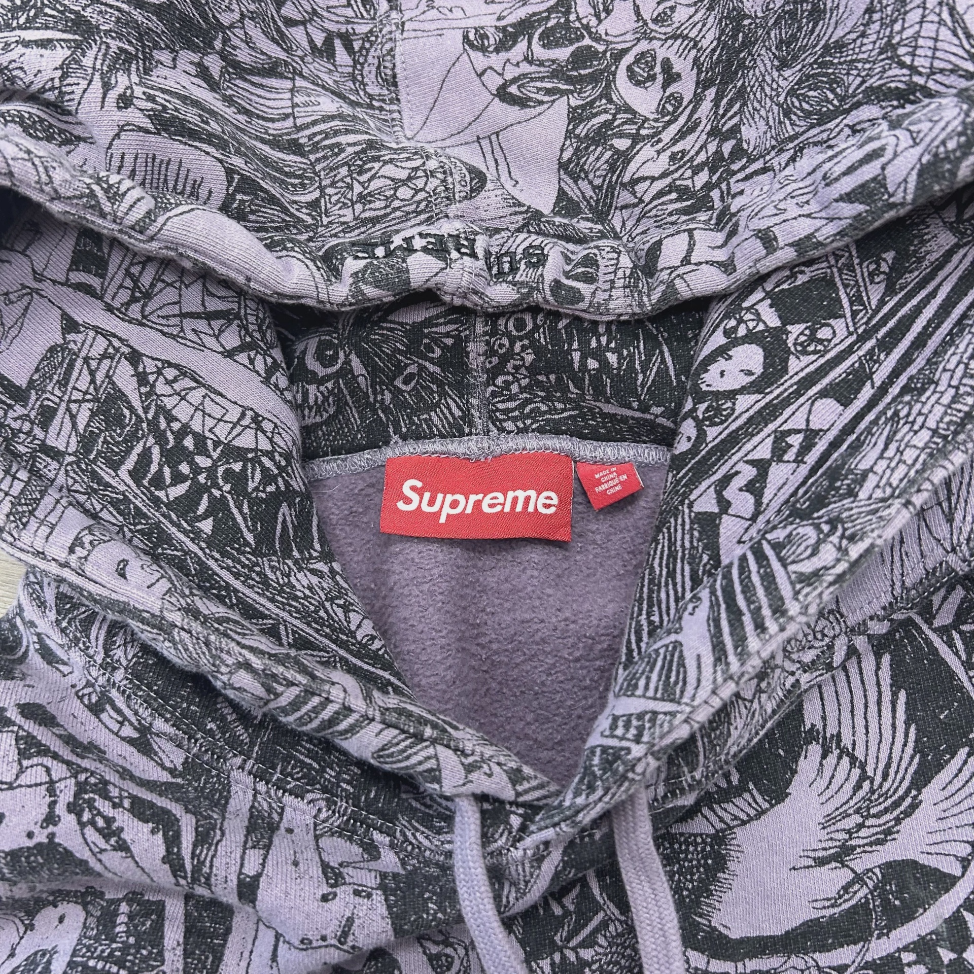 2024 Supreme Liberty Hooded Sweatshirt 'Dusty Purple' • Pre-Owned [2137] 5
