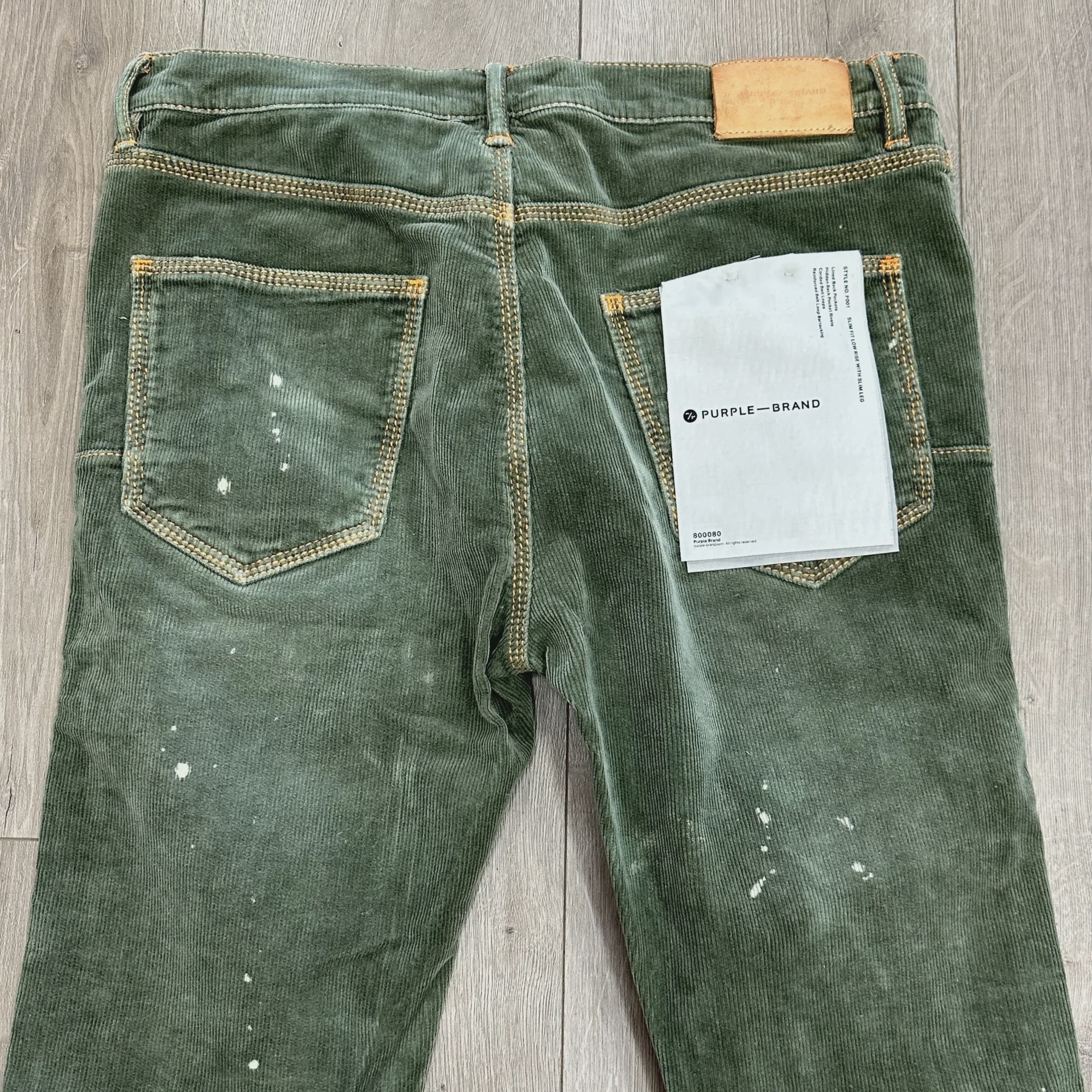 PURPLE BRAND 3-Needle Forest Wash Repair Skinny Jeans • Pre-Owned [9381] - photo 2