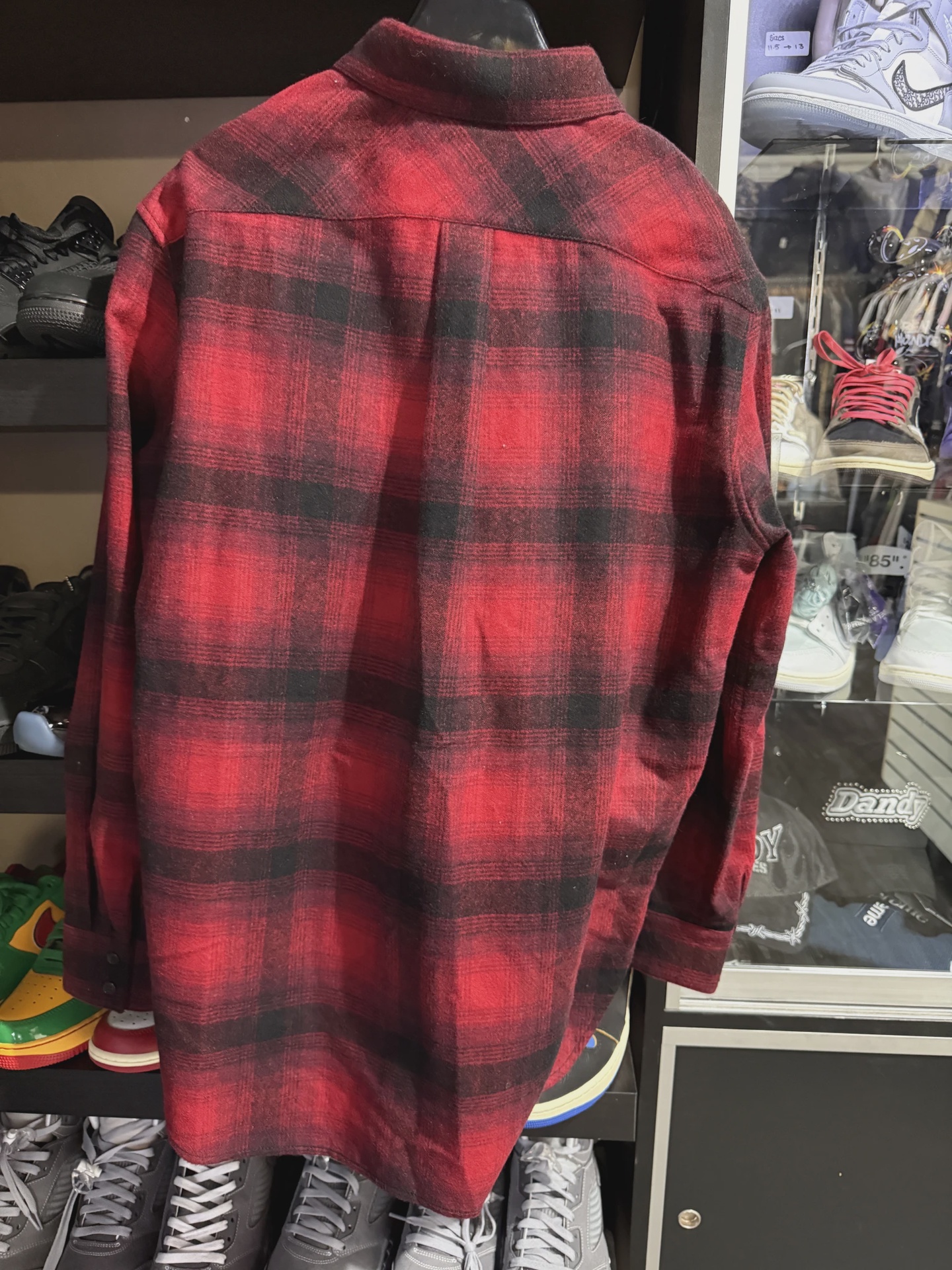 Saint Laurent Red Plaid Wool Shirt • Pre-Owned [7482] 2