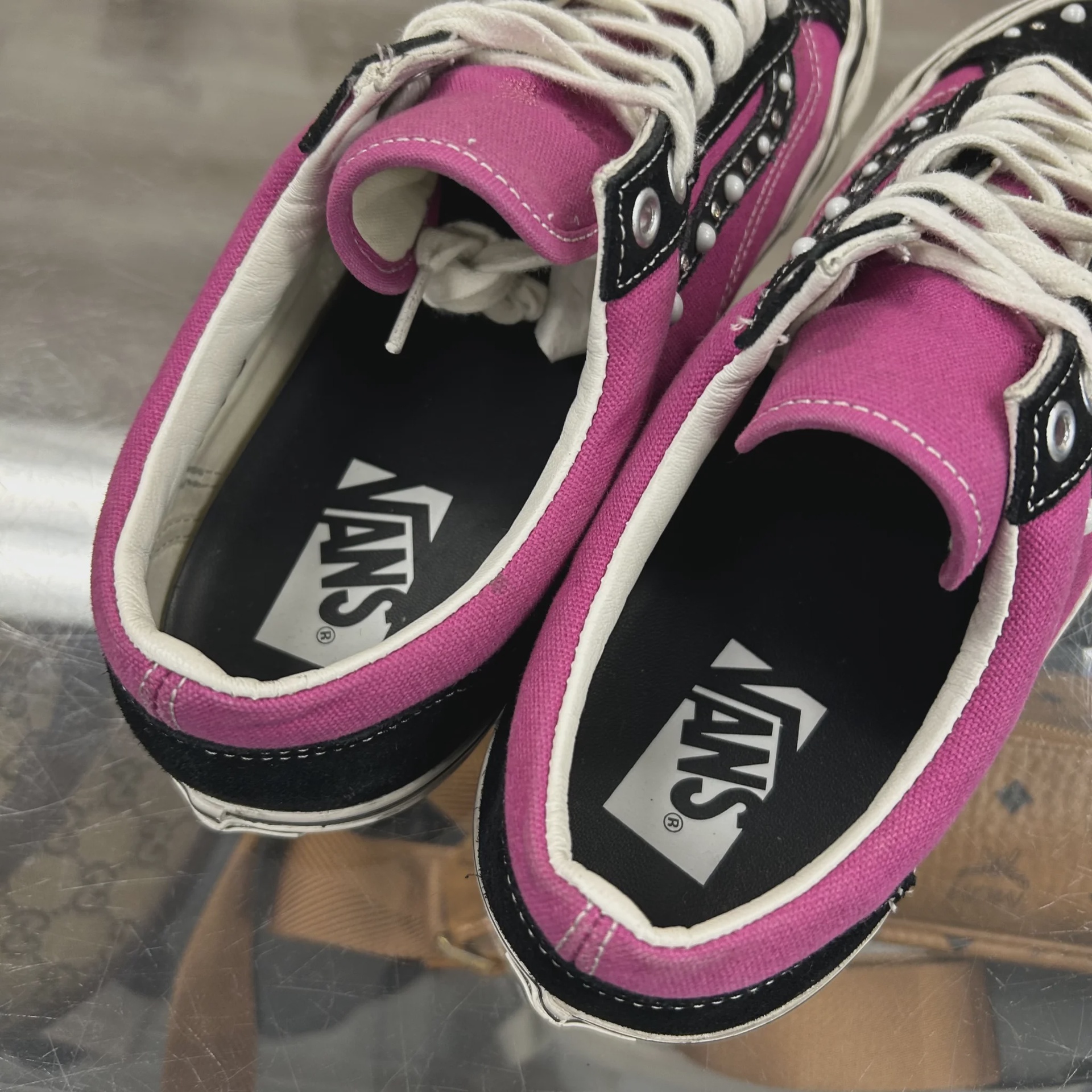 Vans OTW Old Skool 36 Pearlized Pack Pink Black • Pre-Owned [7220] - photo 3