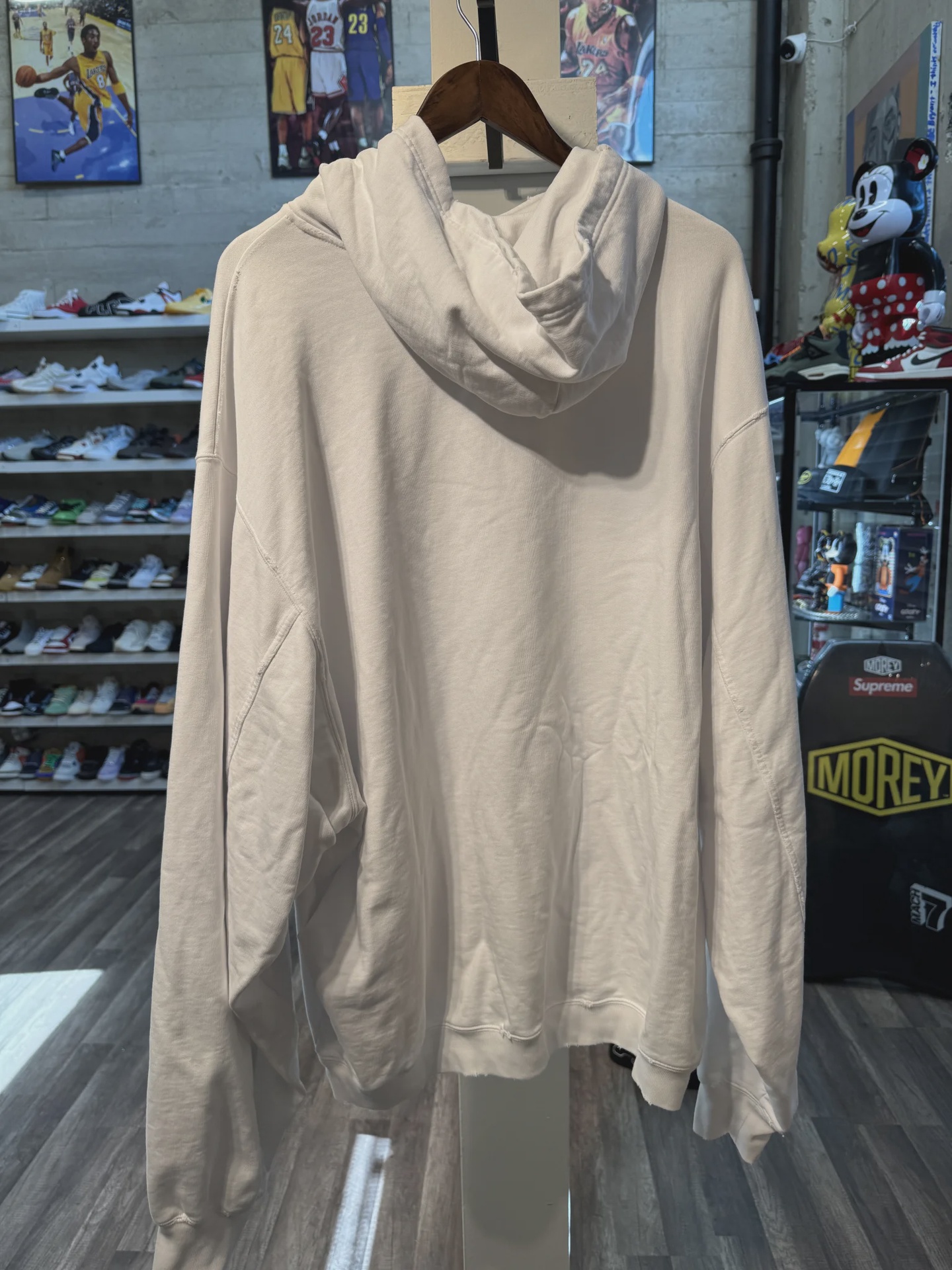 Balenciaga Destroyed Logo Print Hoodie White Black (Oversized XS) • Brand New [9887] - photo 2