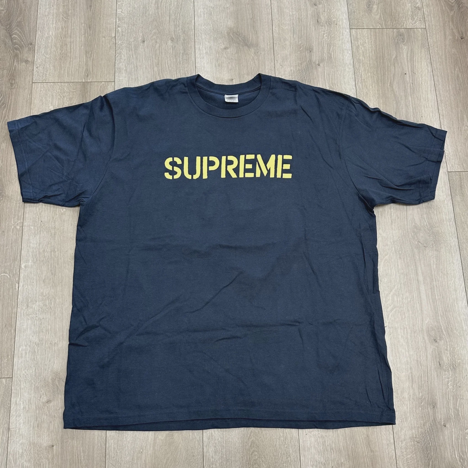 Supreme Hard Tee Navy • Brand New [2104]