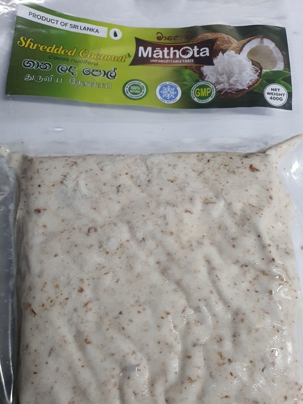Mathota  Frozen Shreded  Coconut 400g (Only On Shop Visits)