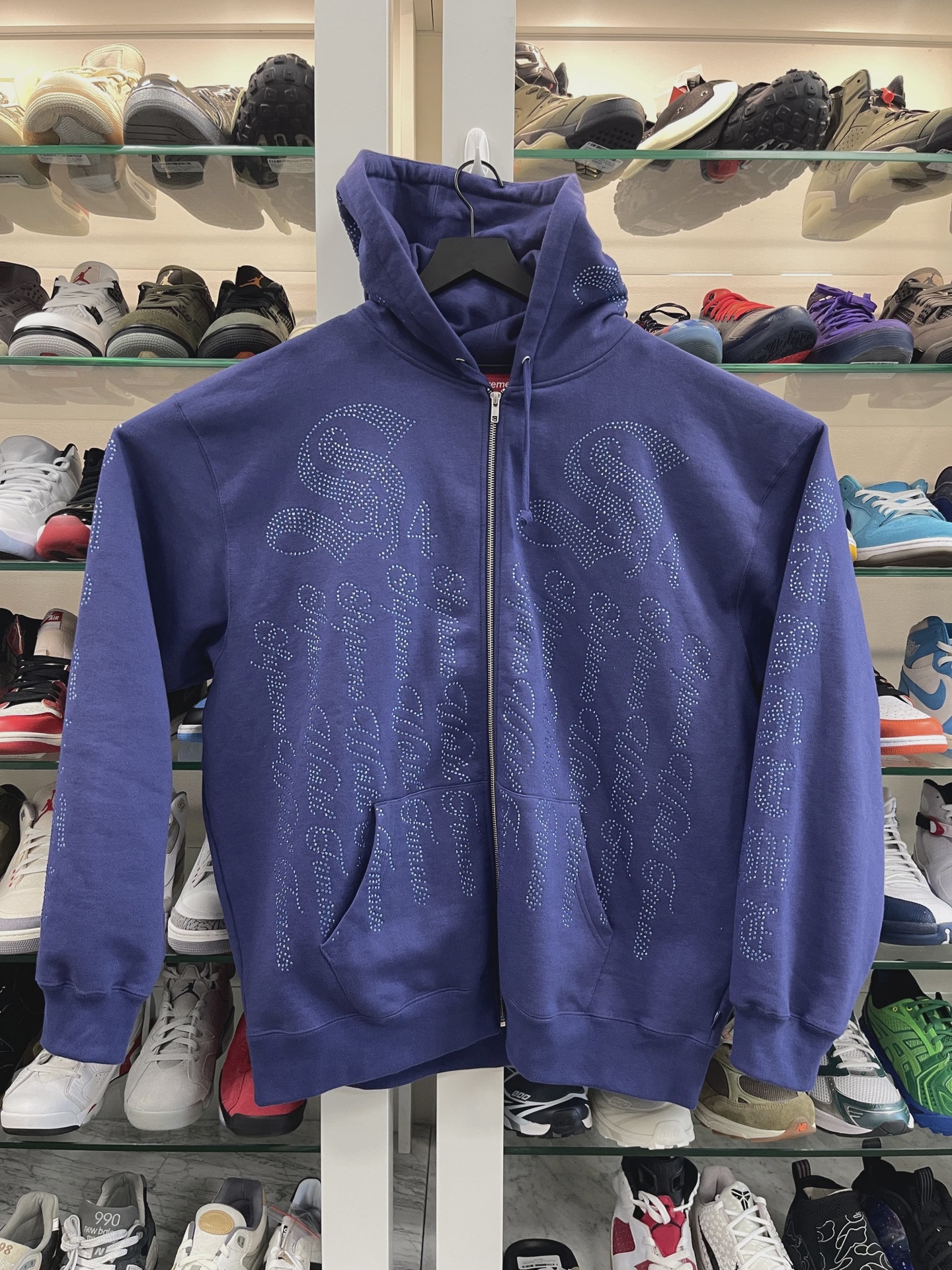 Supreme rhinestone zip up • Brand New [8626]