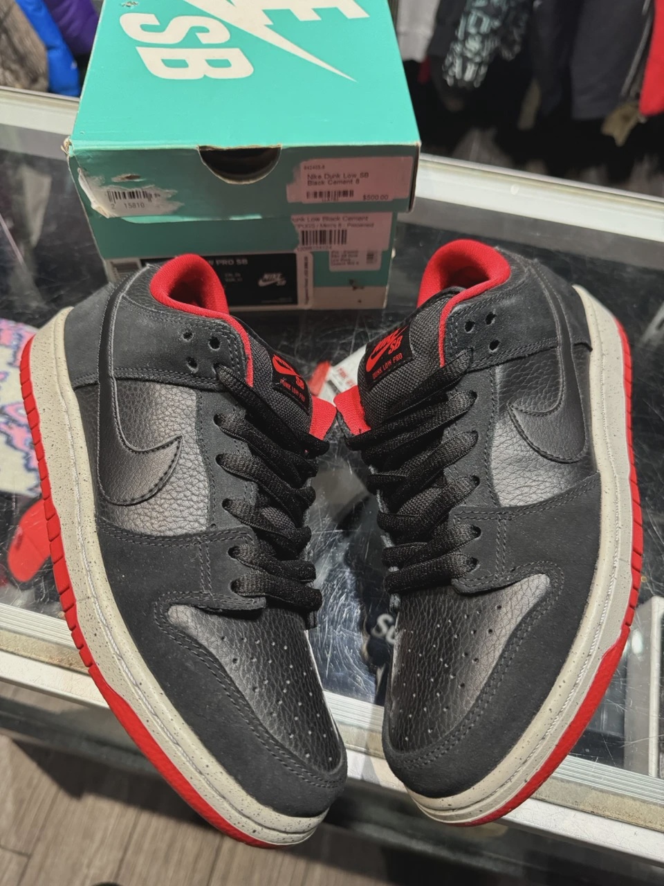Nike SB Dunk Low Black Cement • Pre-Owned [4155]
