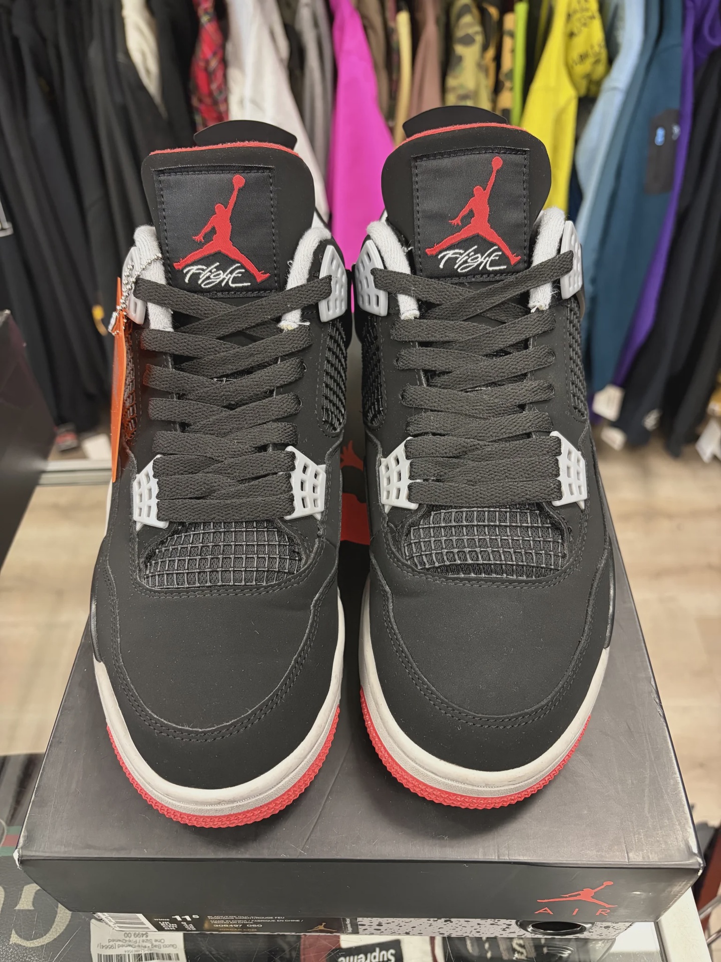 Air Jordan 4 Retro Black Red (2019) • Pre-Owned [0070] - photo 6