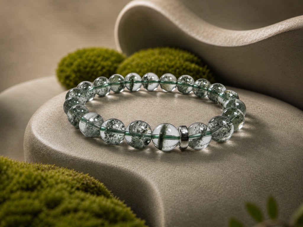 The Riser (Green Phantom Quartz Bracelet) - 2A