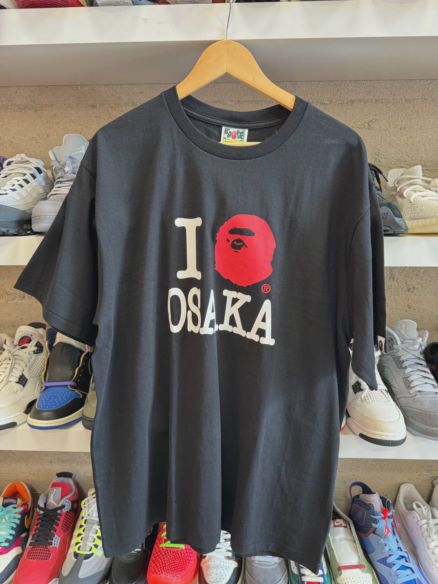 A Bathing Ape A Bathing Ape I love Osaka Black Tee - Size XXL