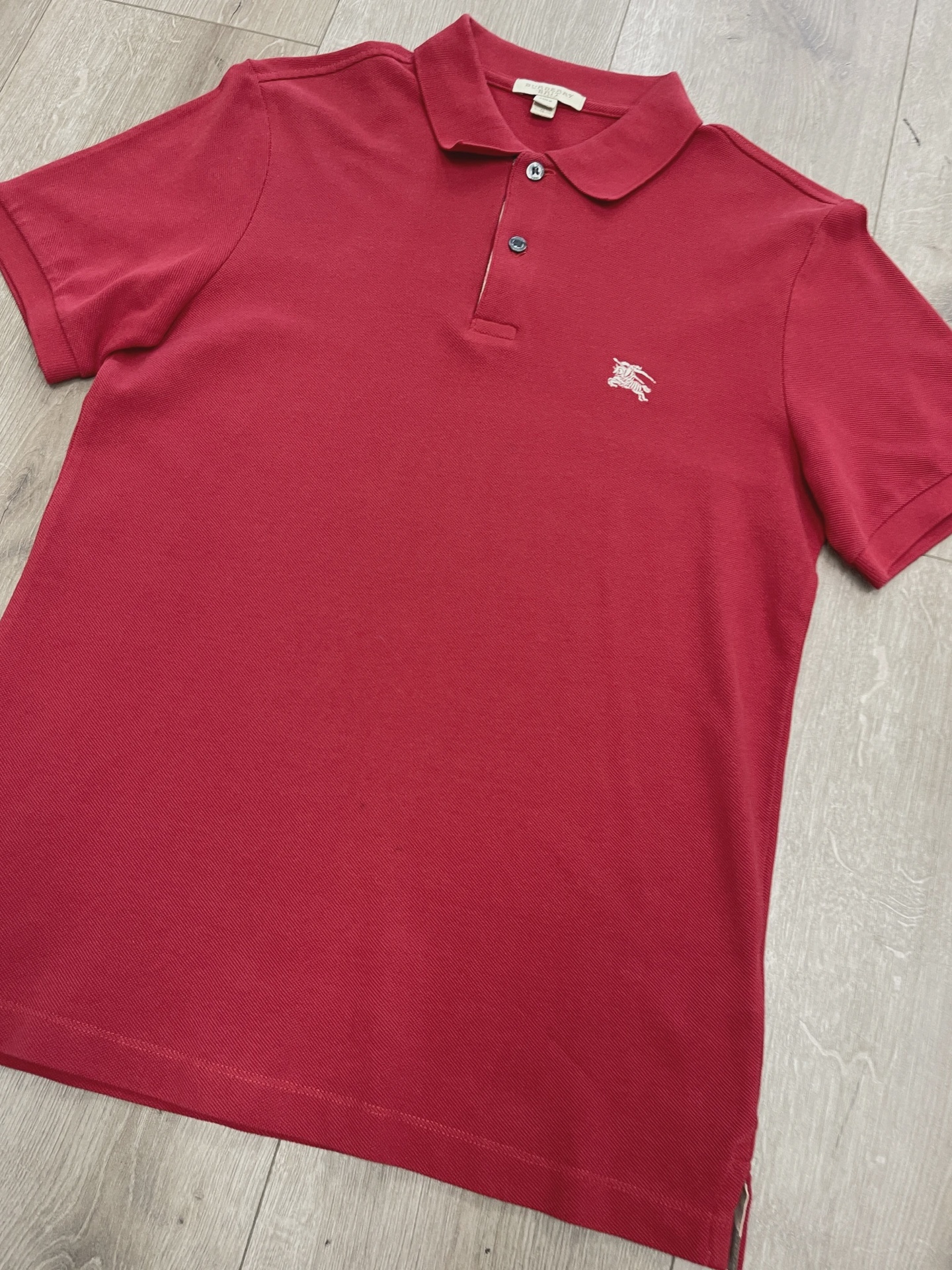 Burberry Brit Men's Cotton Piqué Polo Shirt red • Pre-Owned [6758] 6