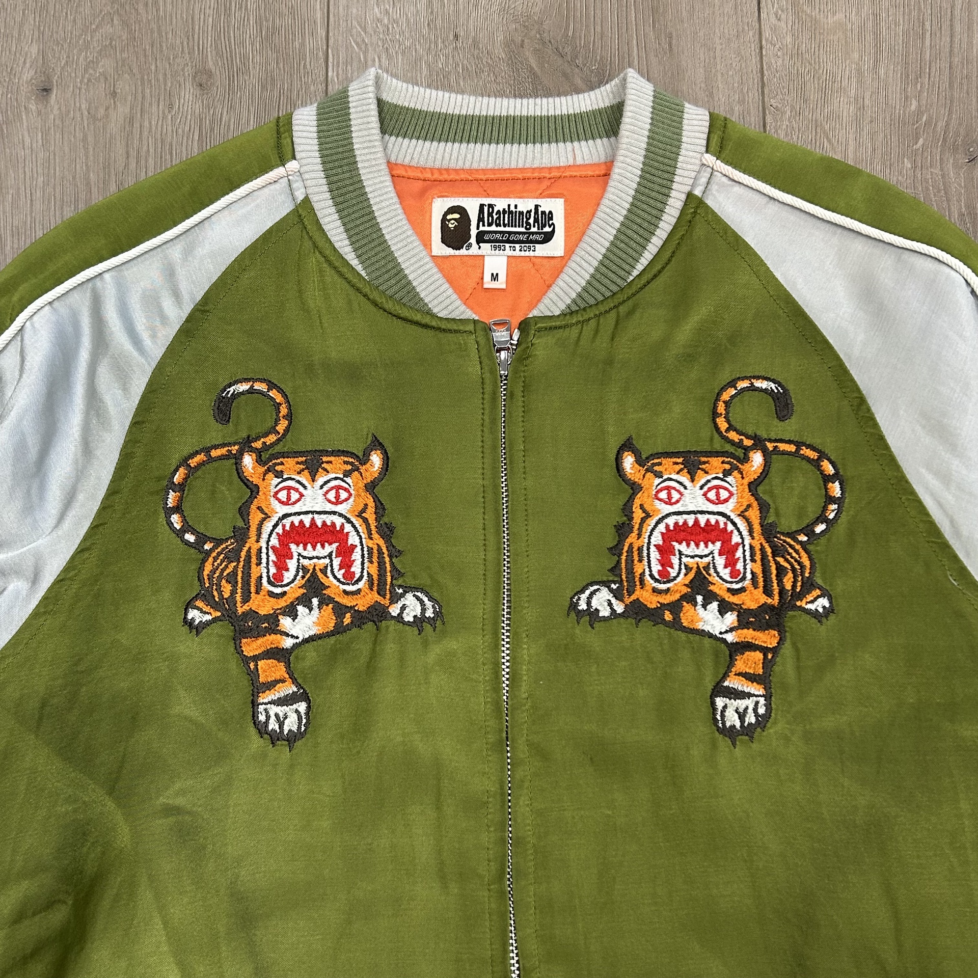 BAPE Tiger Souvenir Jacket Green - Pre-Owned 2
