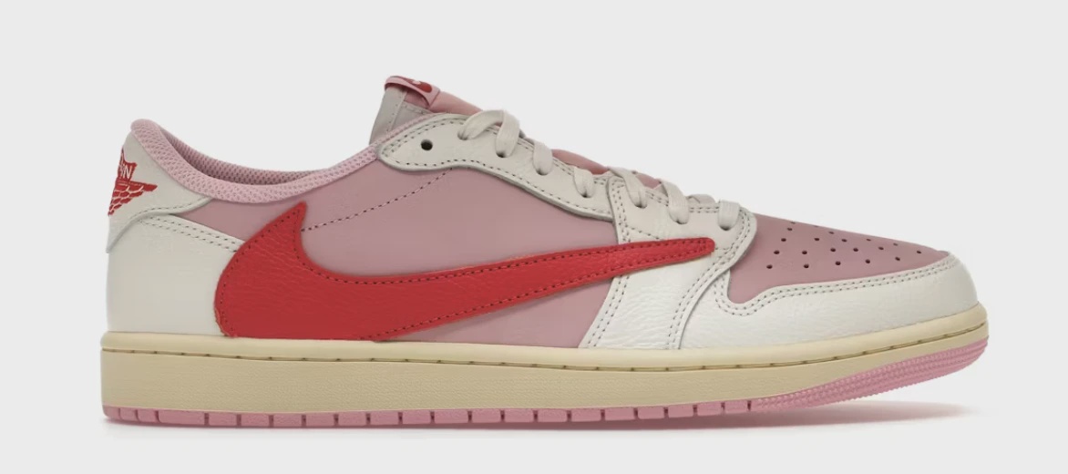 Air Jordan 1 Retro Low Original SP Travis Scott Sail Tropical Pink • Brand New [3298]