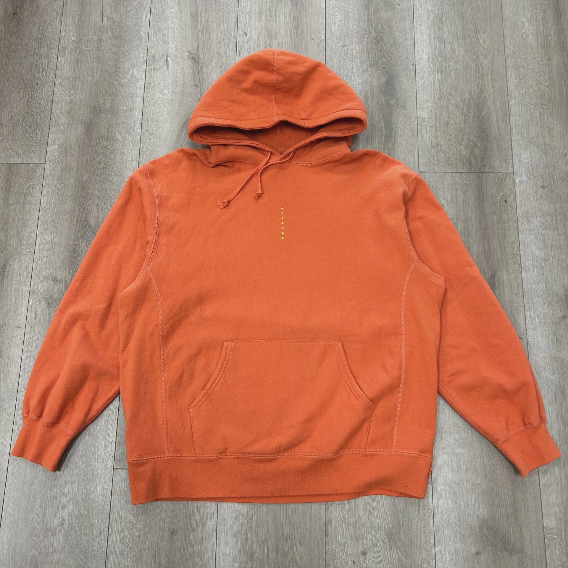 Supreme Supreme Micro Logo Hooded Sweatshirt Orange - Size XL