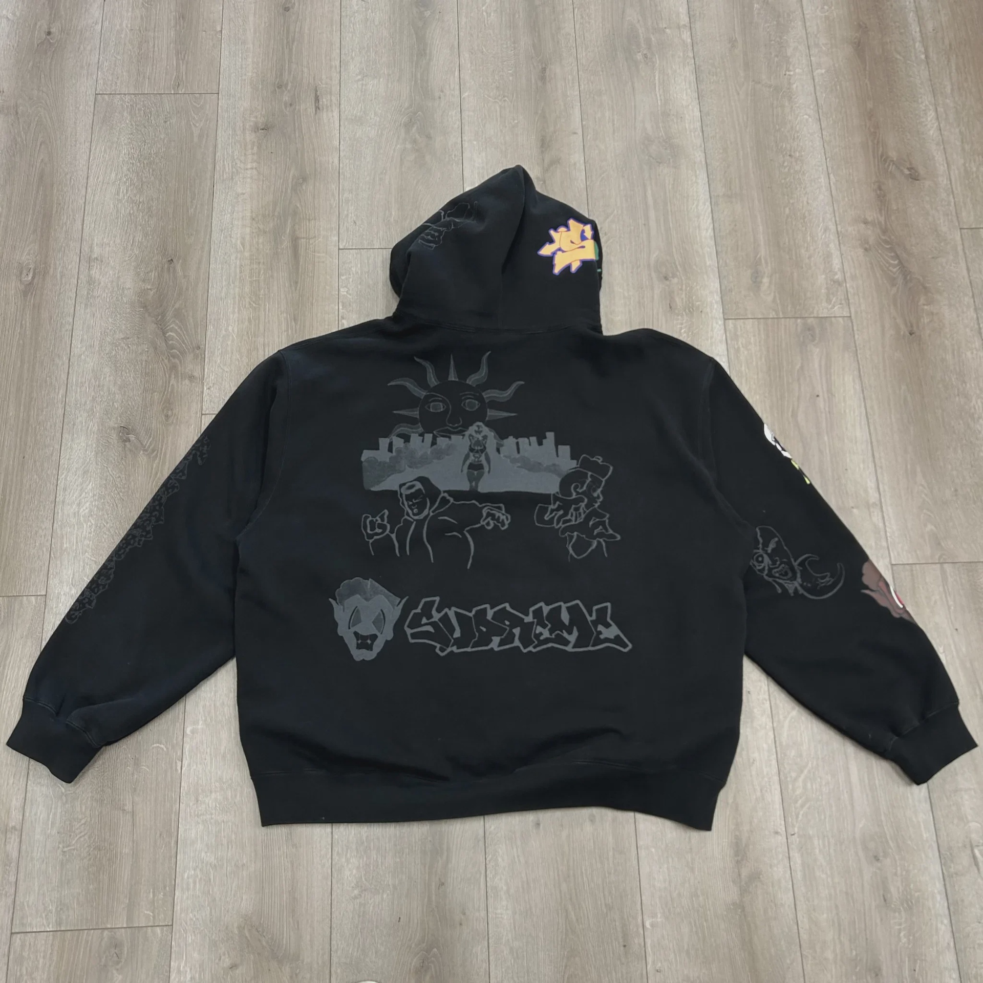 FW23 Supreme Sunrise Hooded Sweatshirt Black • Pre-Owned [6189] - photo 4