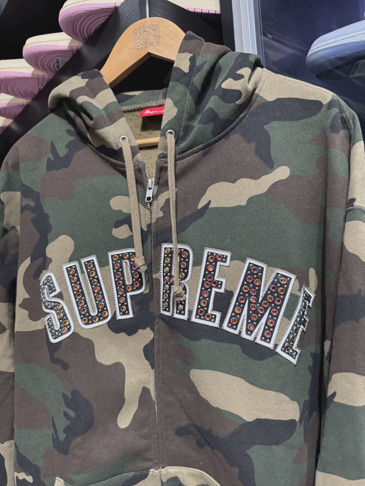 Supreme b.b. Simon Zip Up Hooded Sweatshirt Woodland Camo • Pre-Owned [8850] - photo 3