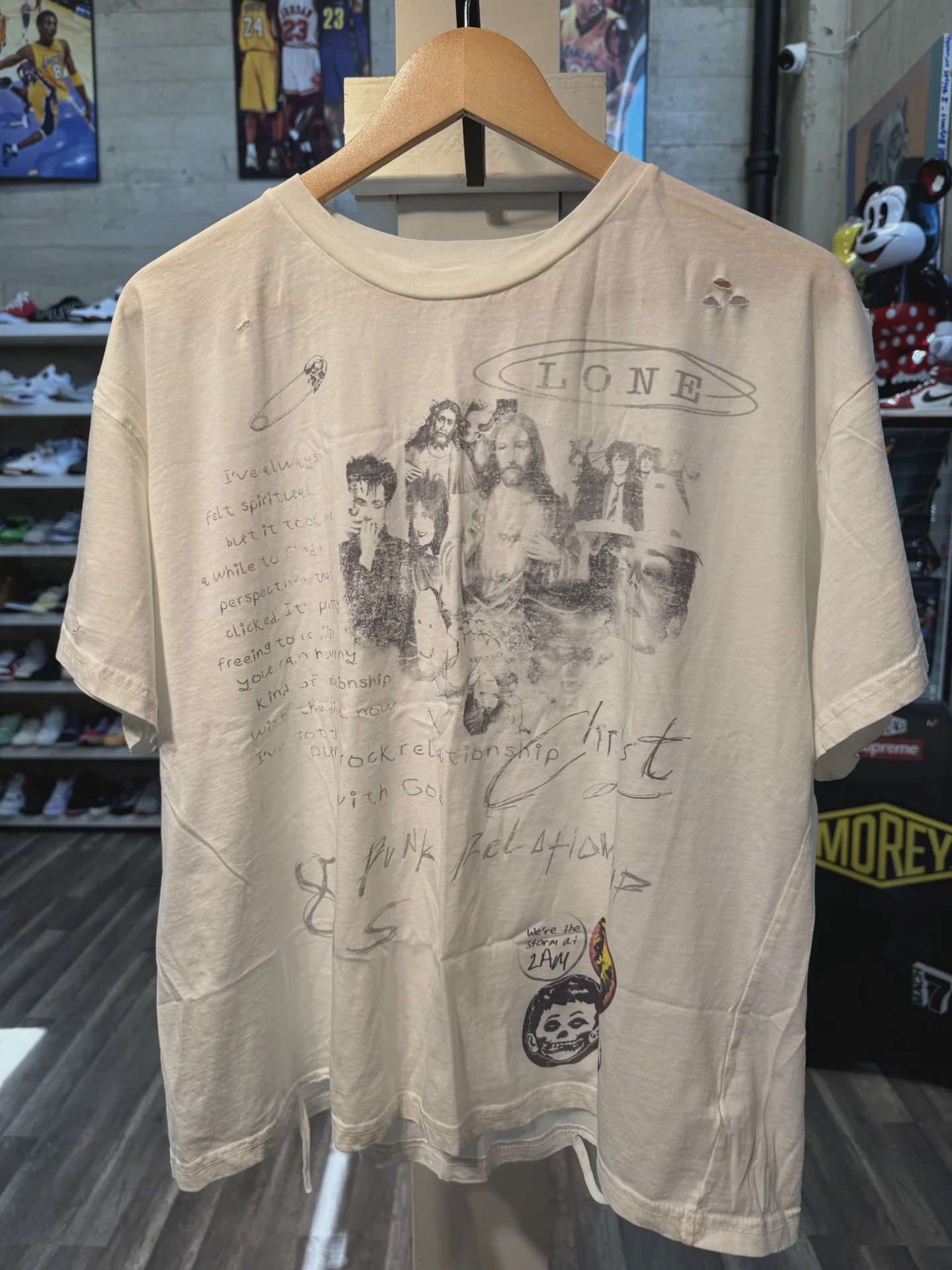 Lone Chryst Lone Chryst Relationship White Tee L - Size L