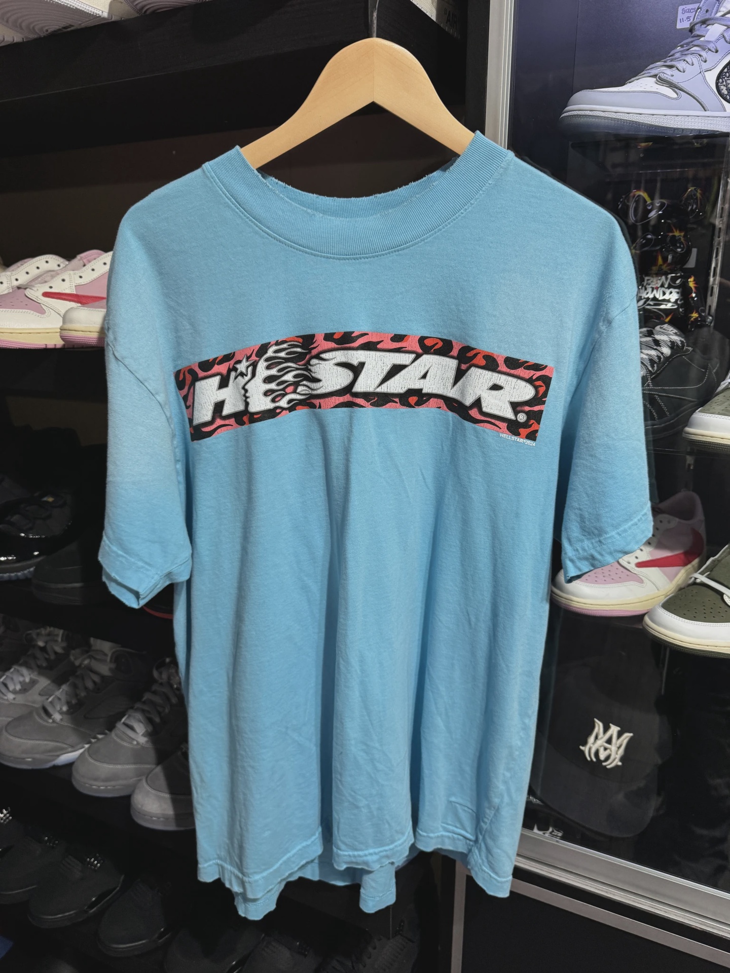 Hellstar Blue Tee sz M • Pre-Owned [4518]