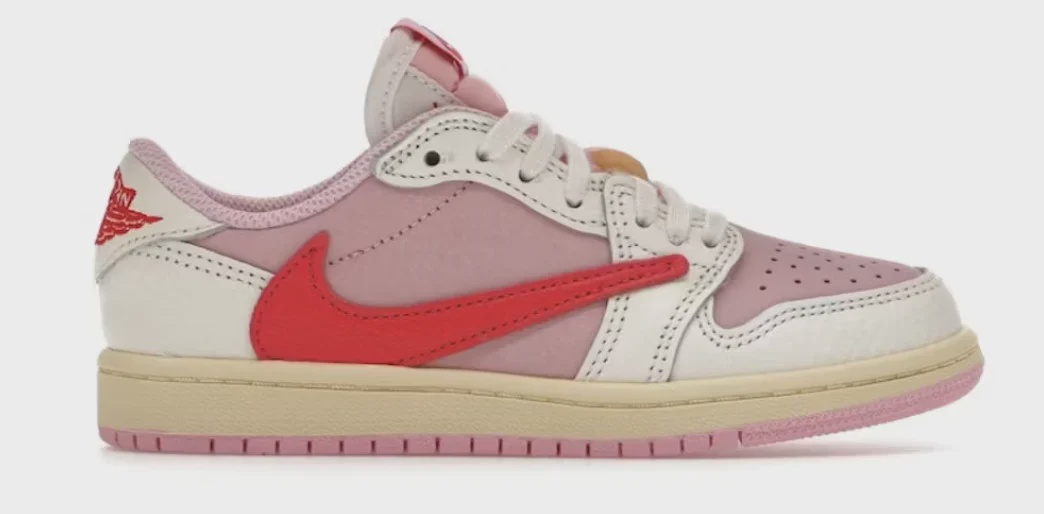 Jordan Jordan 1 Retro Low OG SP Travis Scott Sail Tropical Pink (PS) - Size US Y 1
