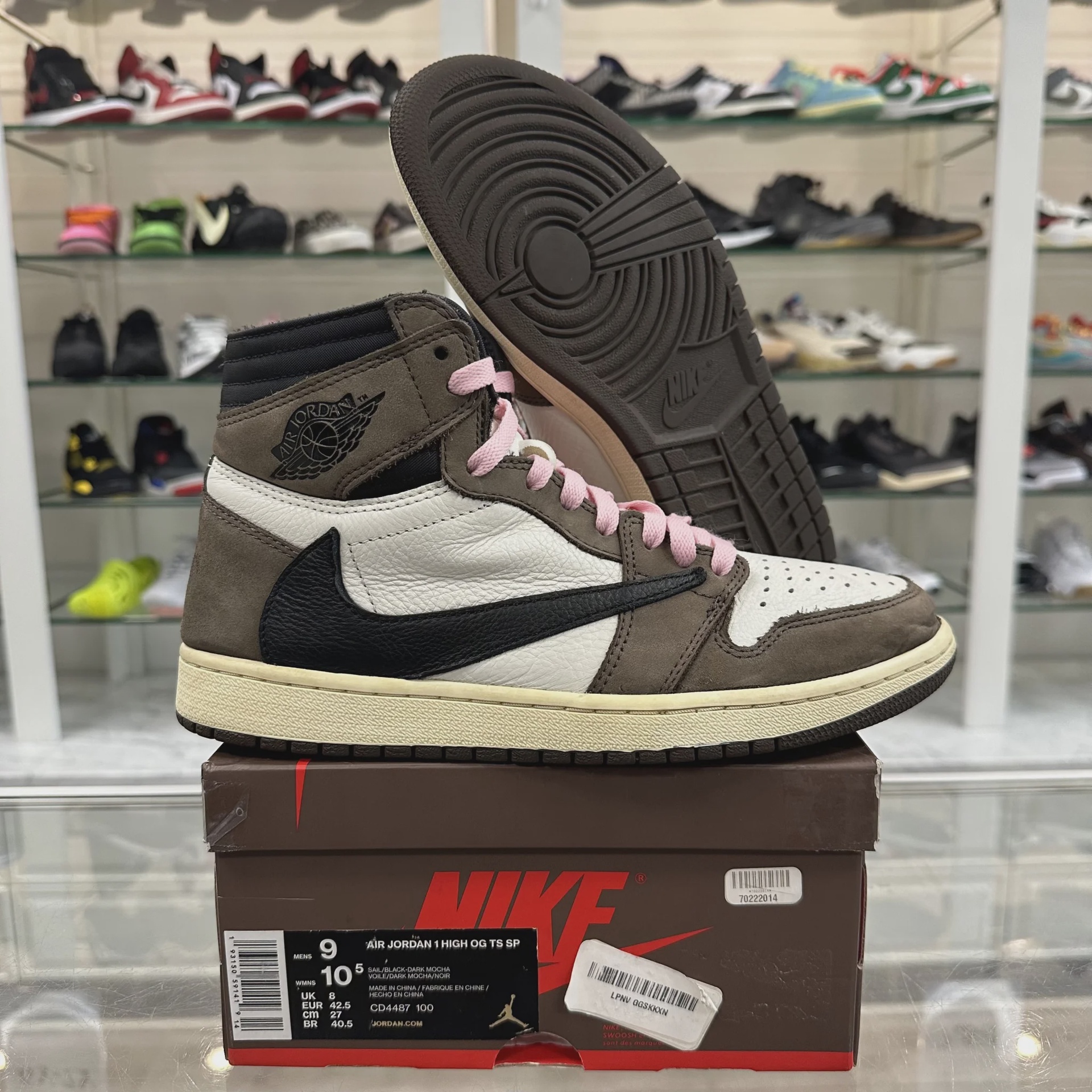 Jordan Air Jordan 1 Retro High Original SP Travis Scott Mocha - Size US M 9