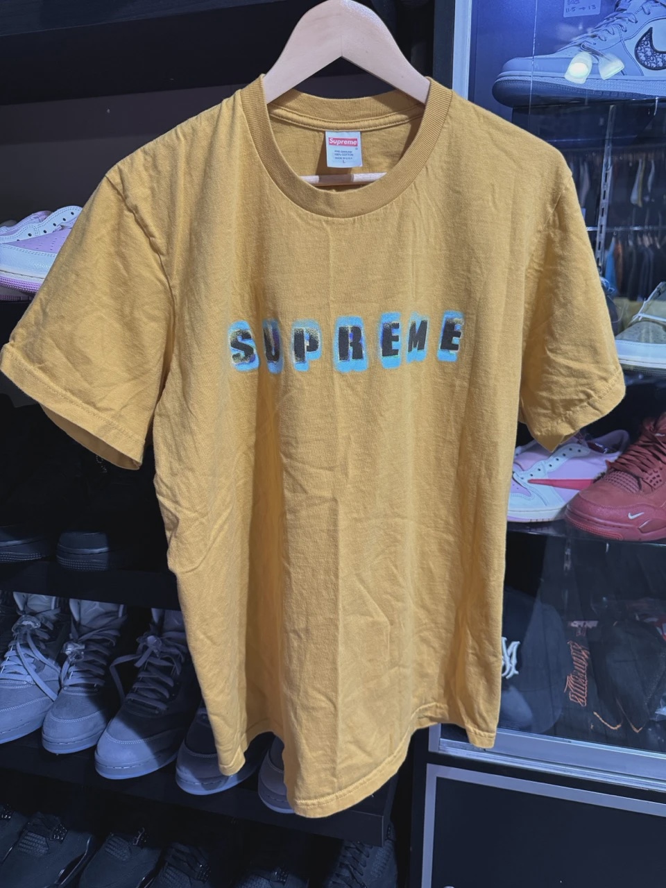 Supreme Stencil Tee Mustard • Pre-Owned [8449]