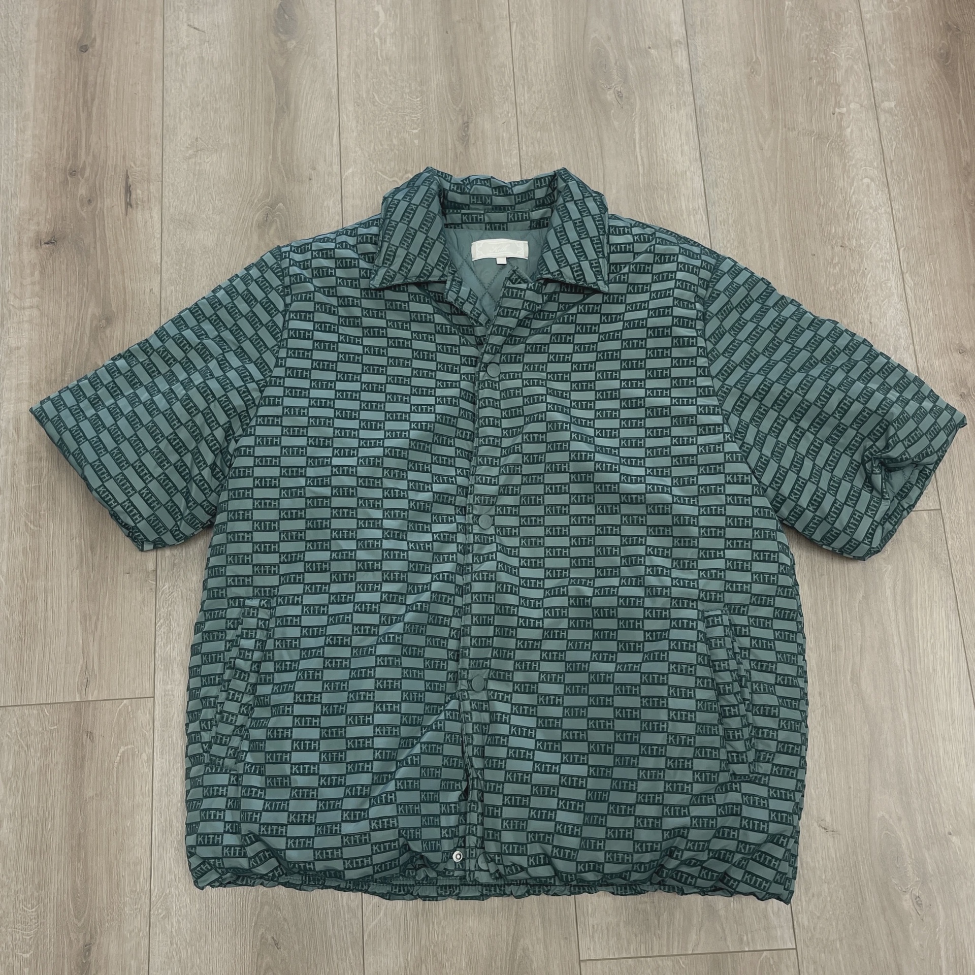 Kith Flocked Monogram Puffed Devon Shirt • Pre-Owned [7115]
