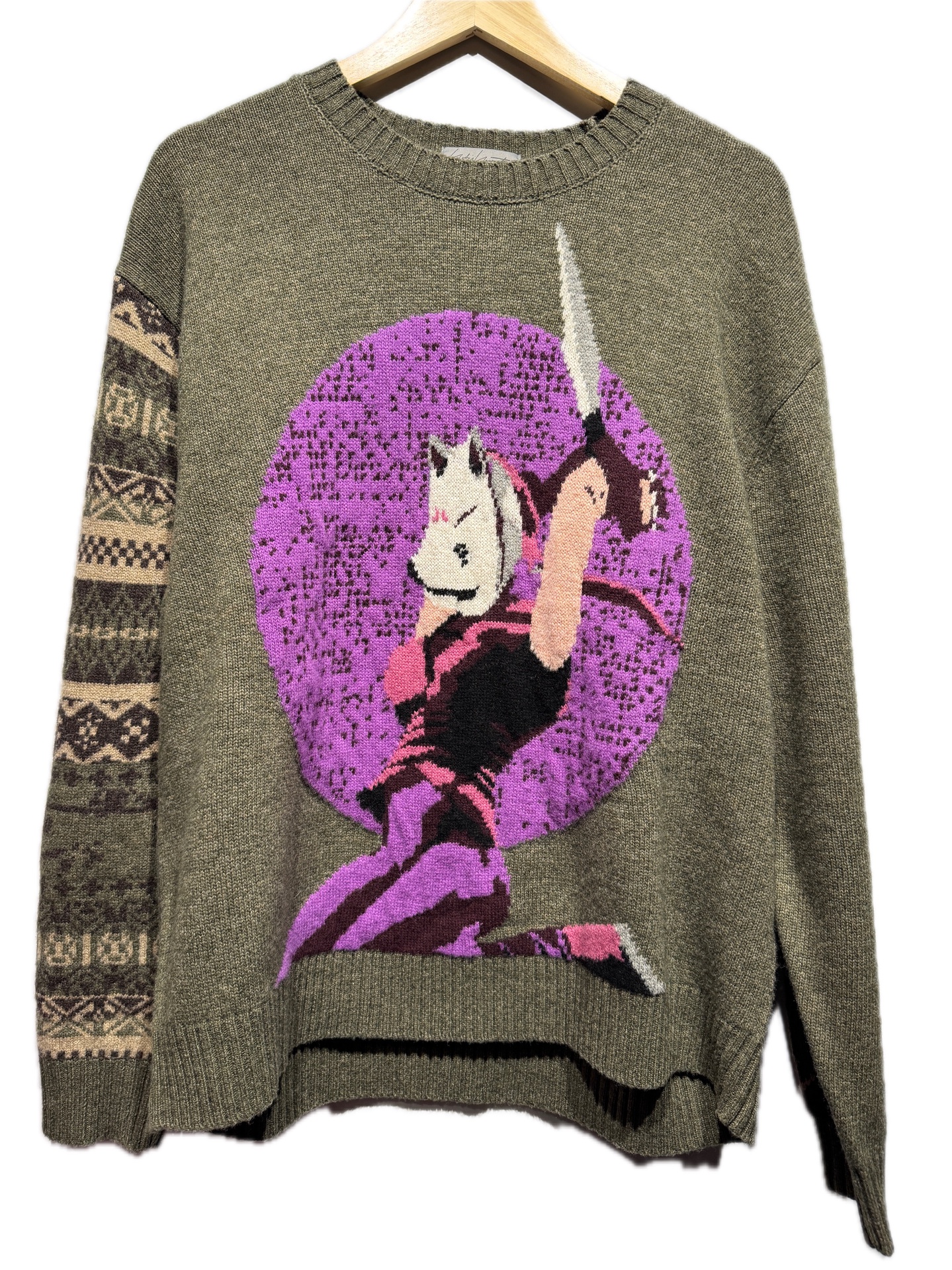 Supreme Yohji Yamamoto TEKKEN Sweater Olive