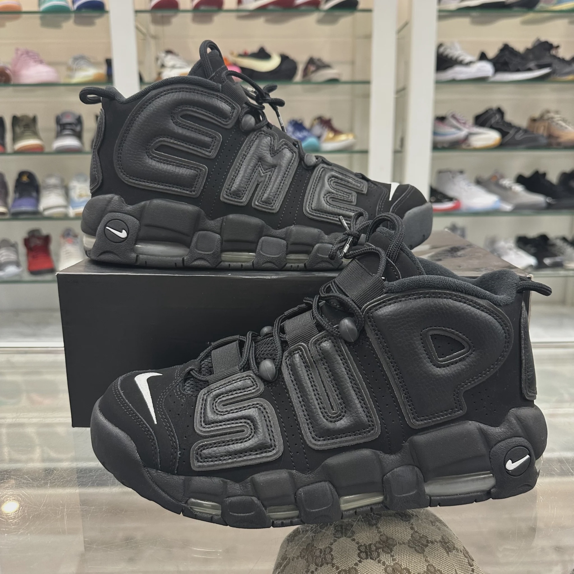 Nike Air More Uptempo Supreme Suptempo Black • Pre-Owned [3143] - photo 1