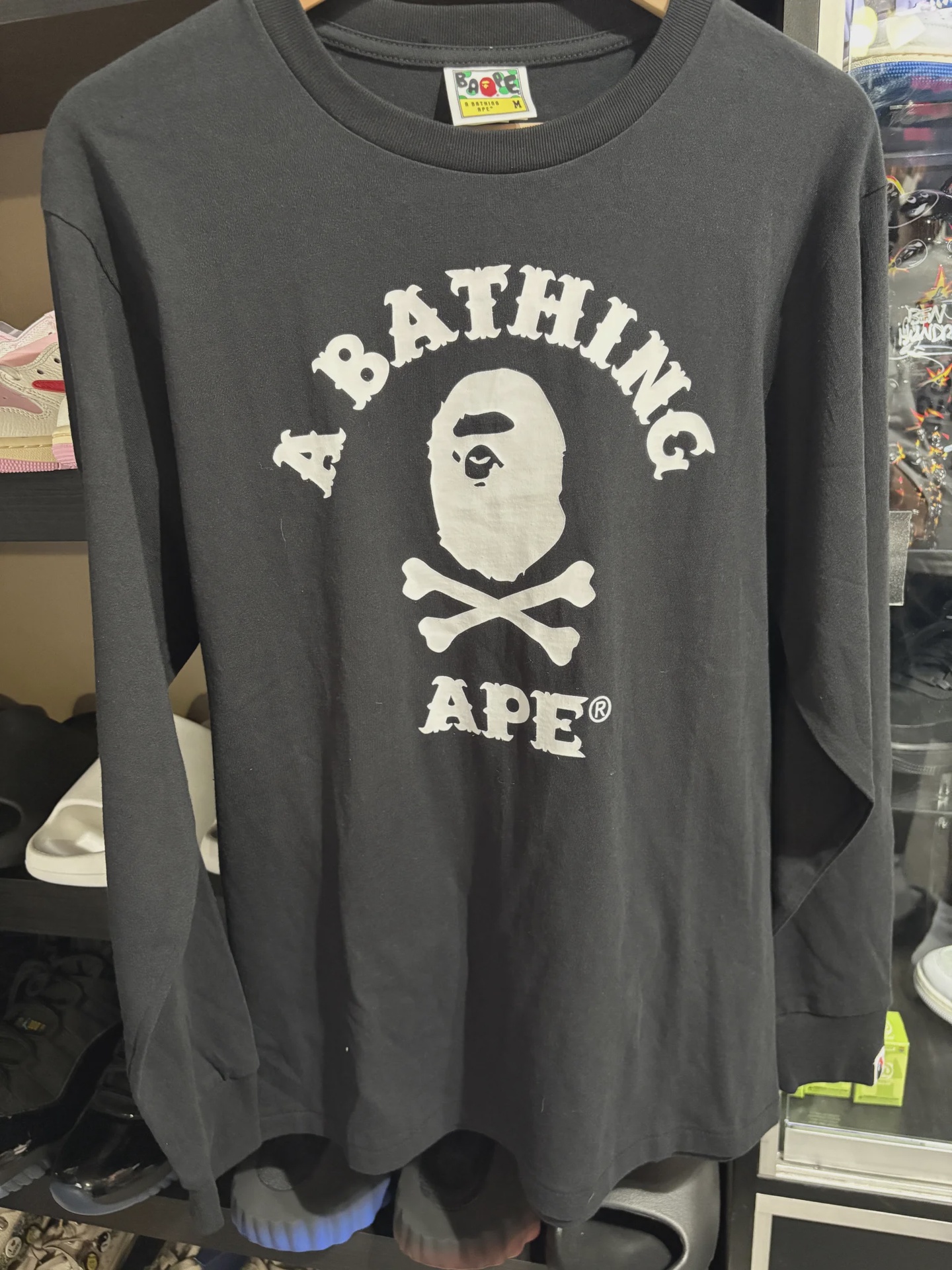 BAPE Bape Long Sleeve Tee - Size M