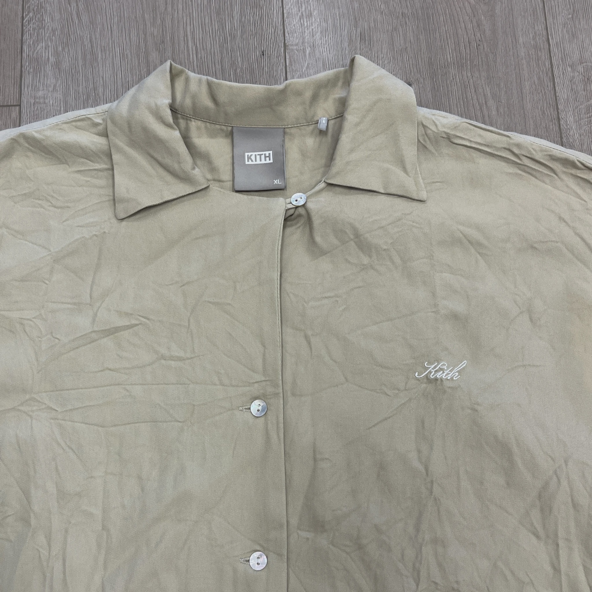 Kith Thompson Camp Collar Silk Shir • Pre-Owned [5229] 5
